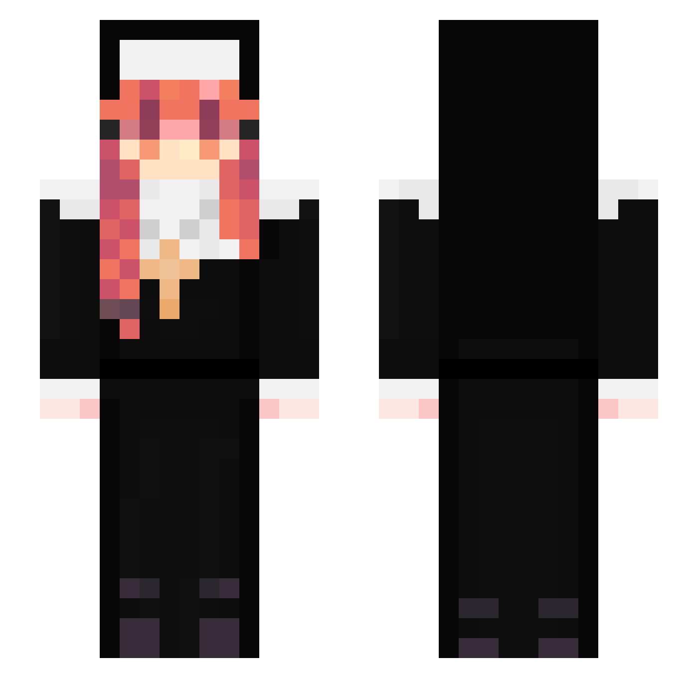 nakanomiku123 Minecraft skin, front and back view