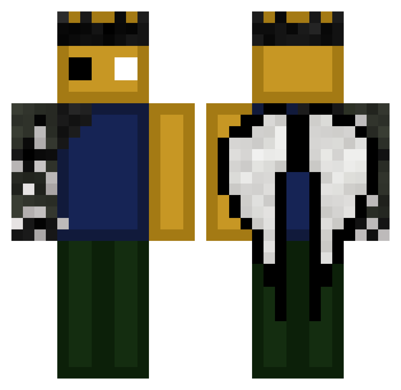 Roblox_BOT_PL Minecraft skin, front and back view