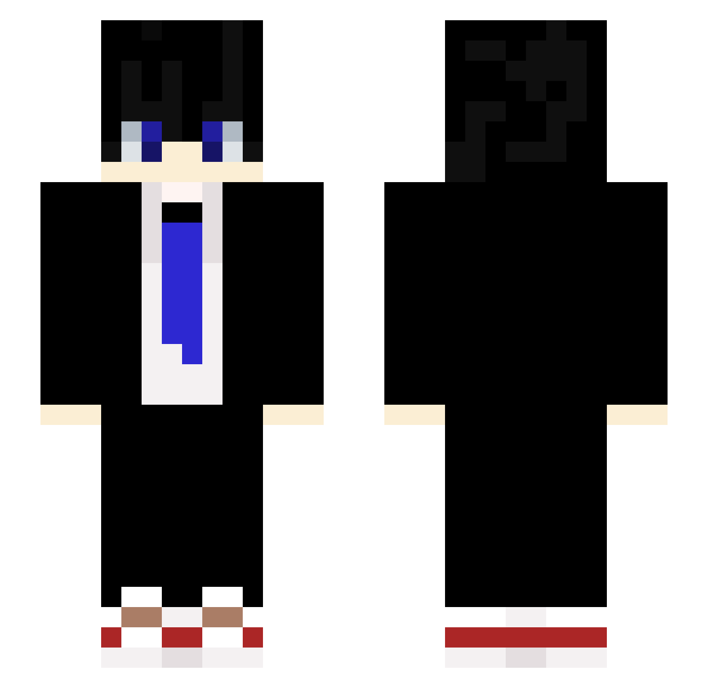 yamatoyanagi Minecraft skin, front and back view