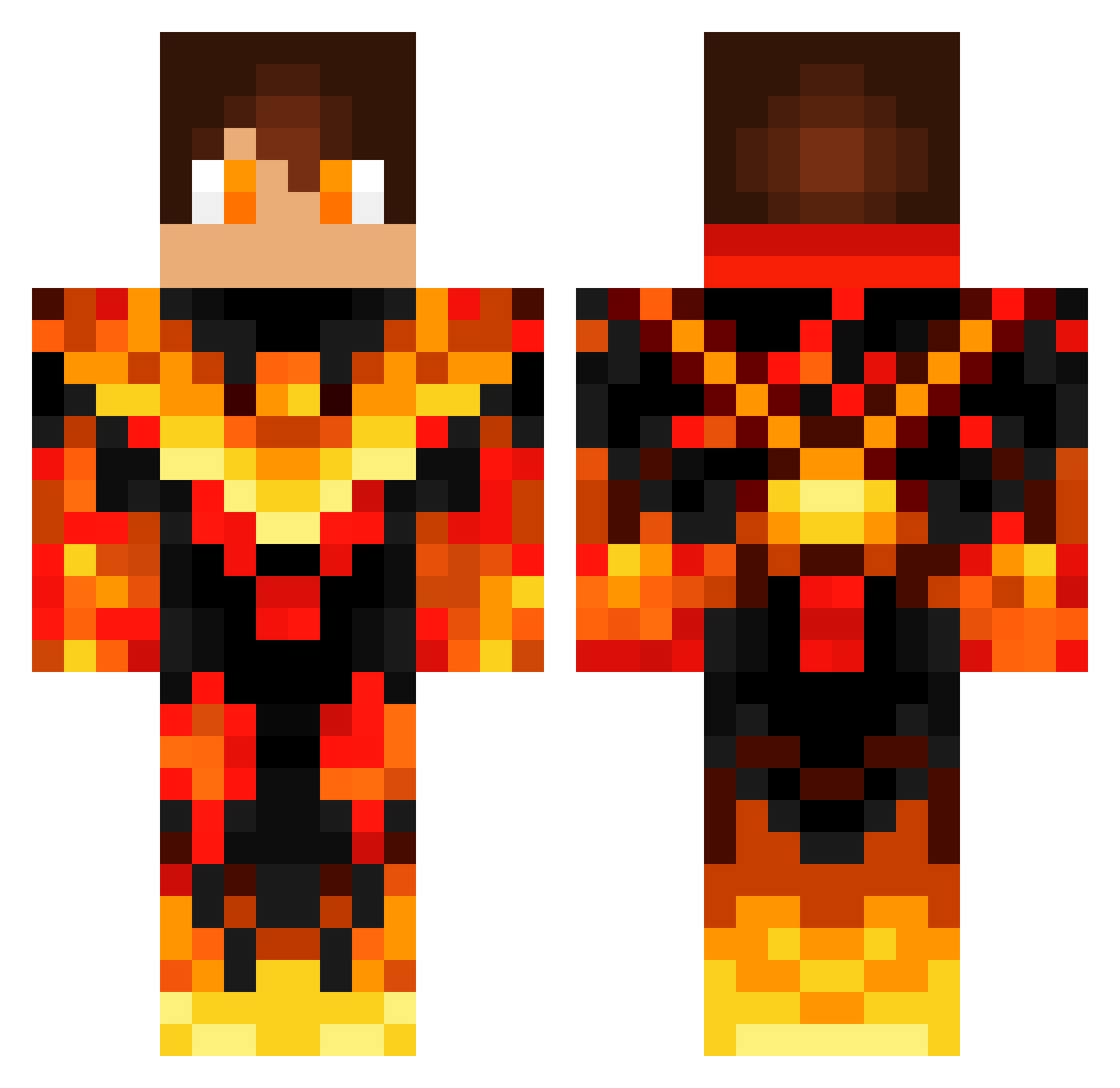 Phoenix_Ashes_8 Minecraft skin, front and back view