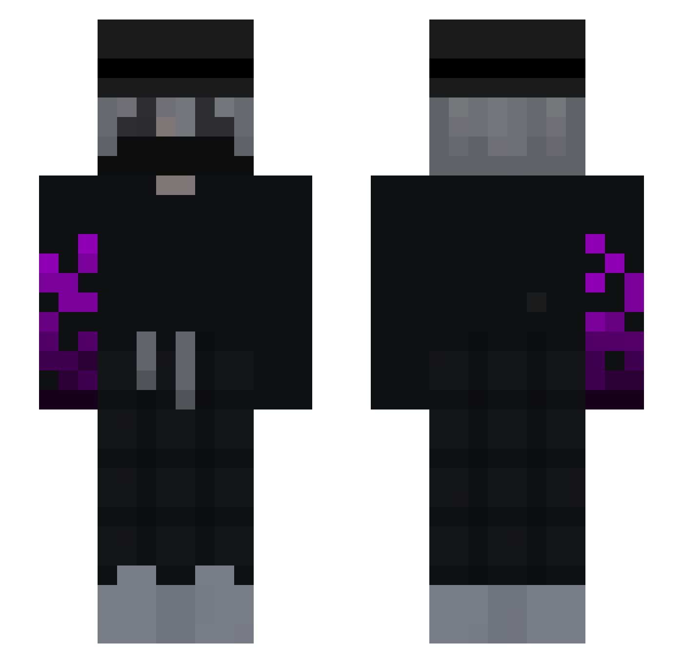 Q346 Minecraft skin, front and back view