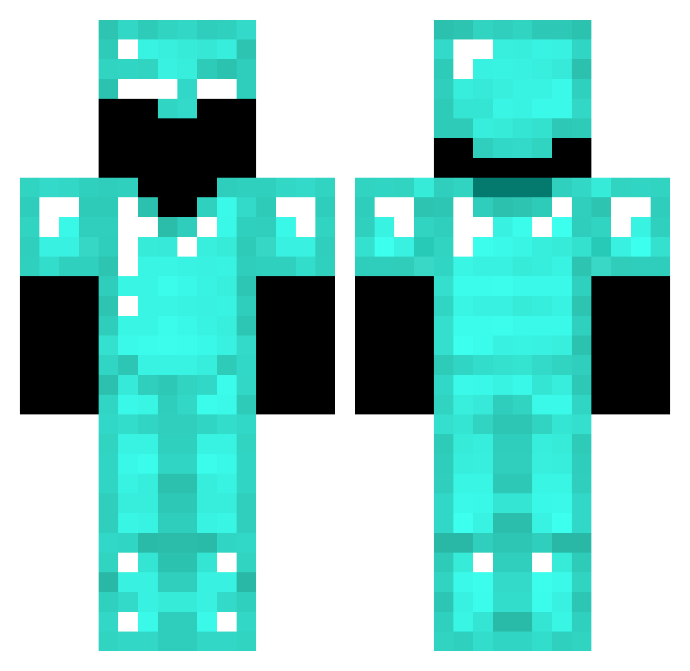 skeletongam3 Minecraft skin, front and back view