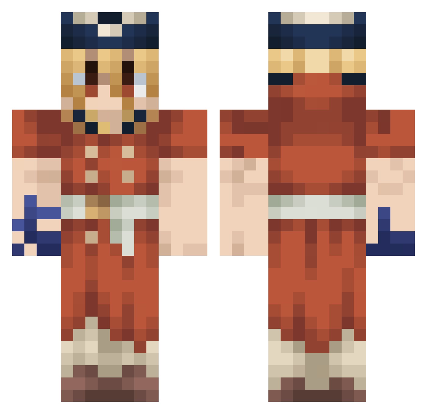Repulsrr Minecraft skin, front and back view