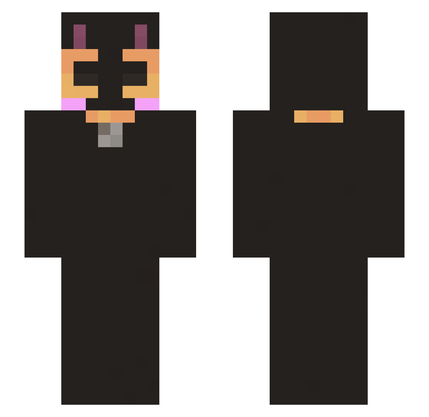 App3k13 Minecraft skin, front and back view