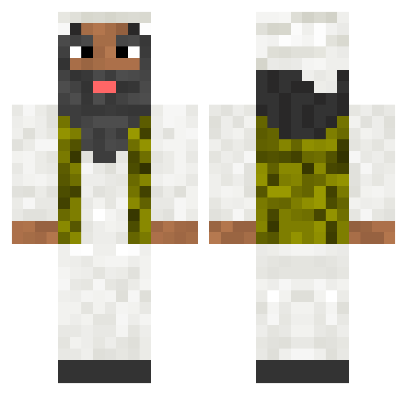 MazKad35 Minecraft skin, front and back view