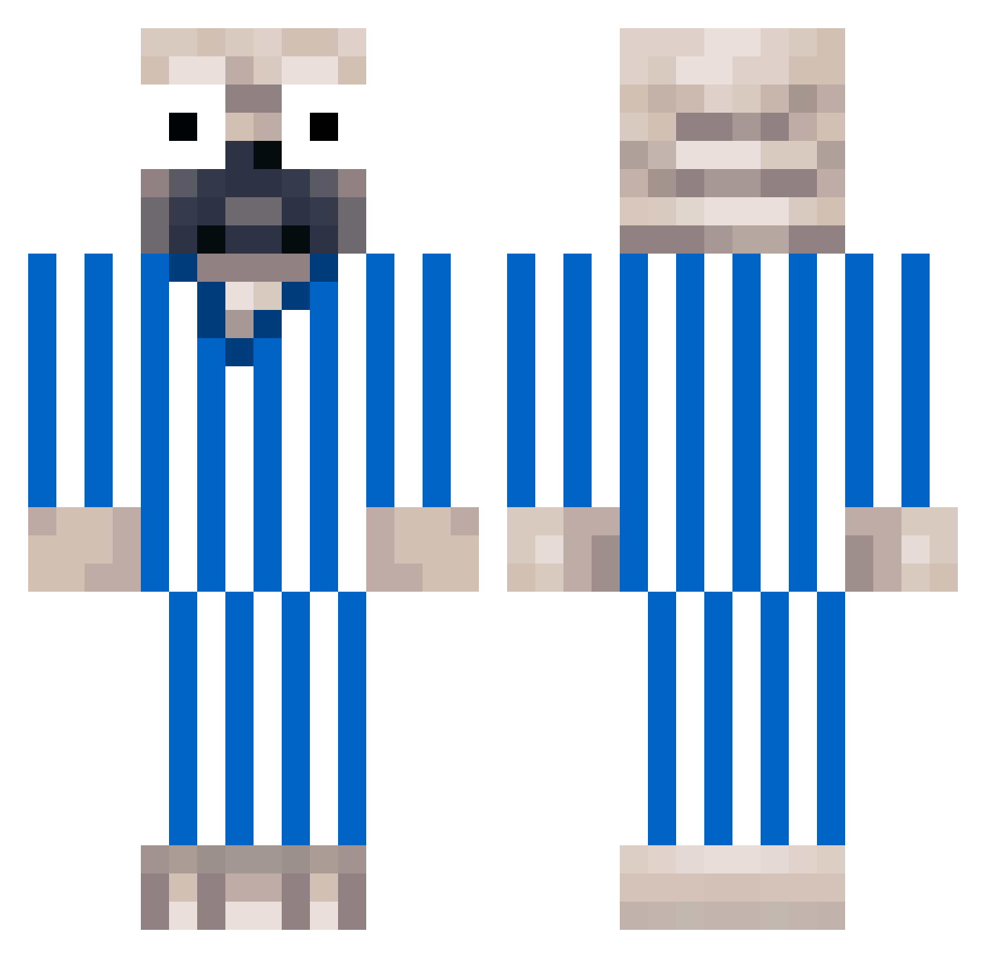 rynm612 Minecraft skin, front and back view