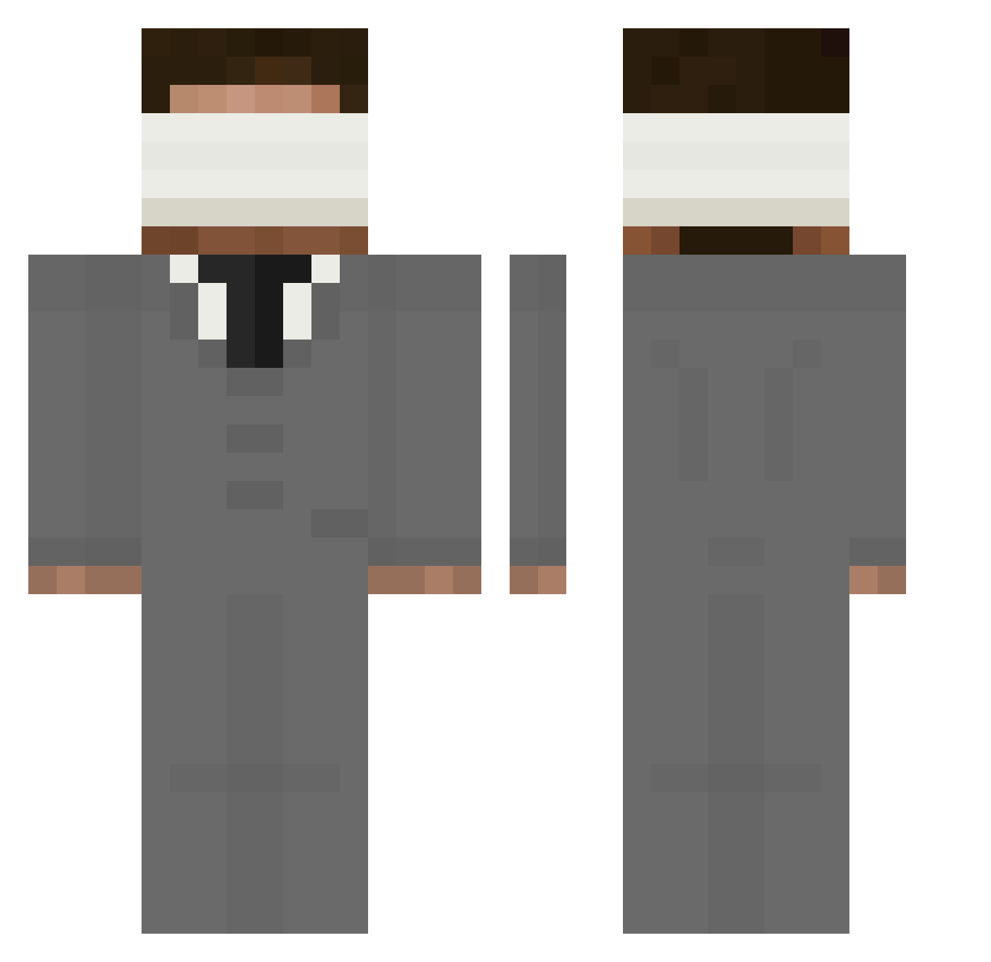 aHayan Minecraft skin, front and back view