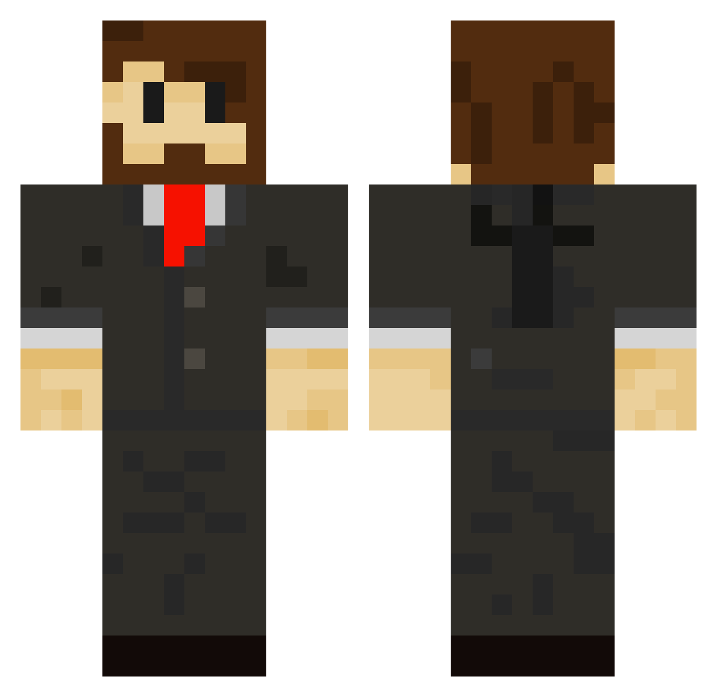 _Poprocker Minecraft skin, front and back view