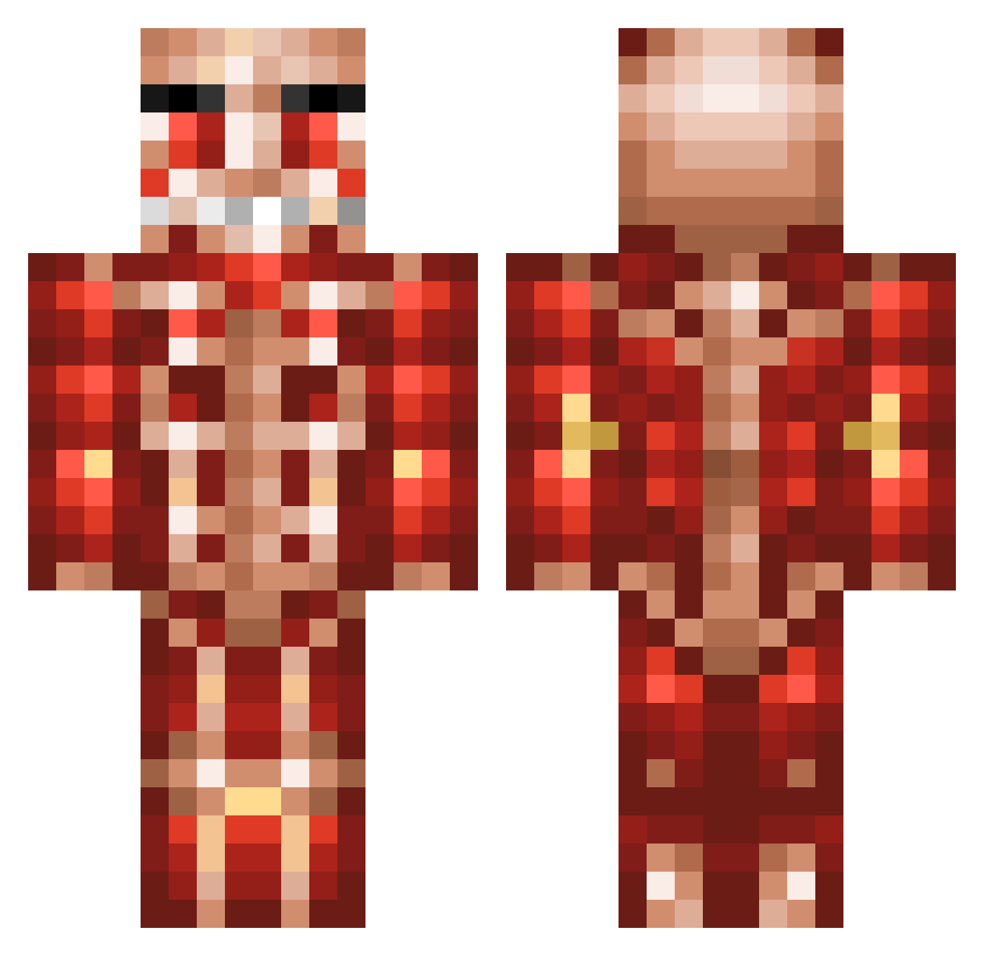 soEDge Minecraft skin, front and back view