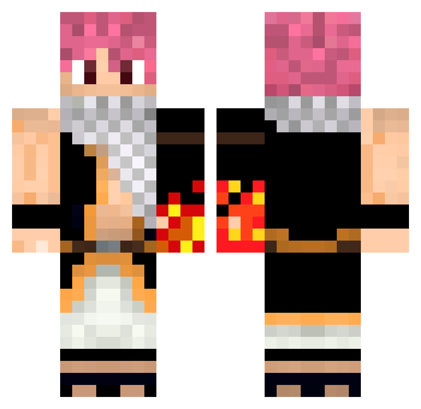 Bonnyfas Minecraft skin, front and back view