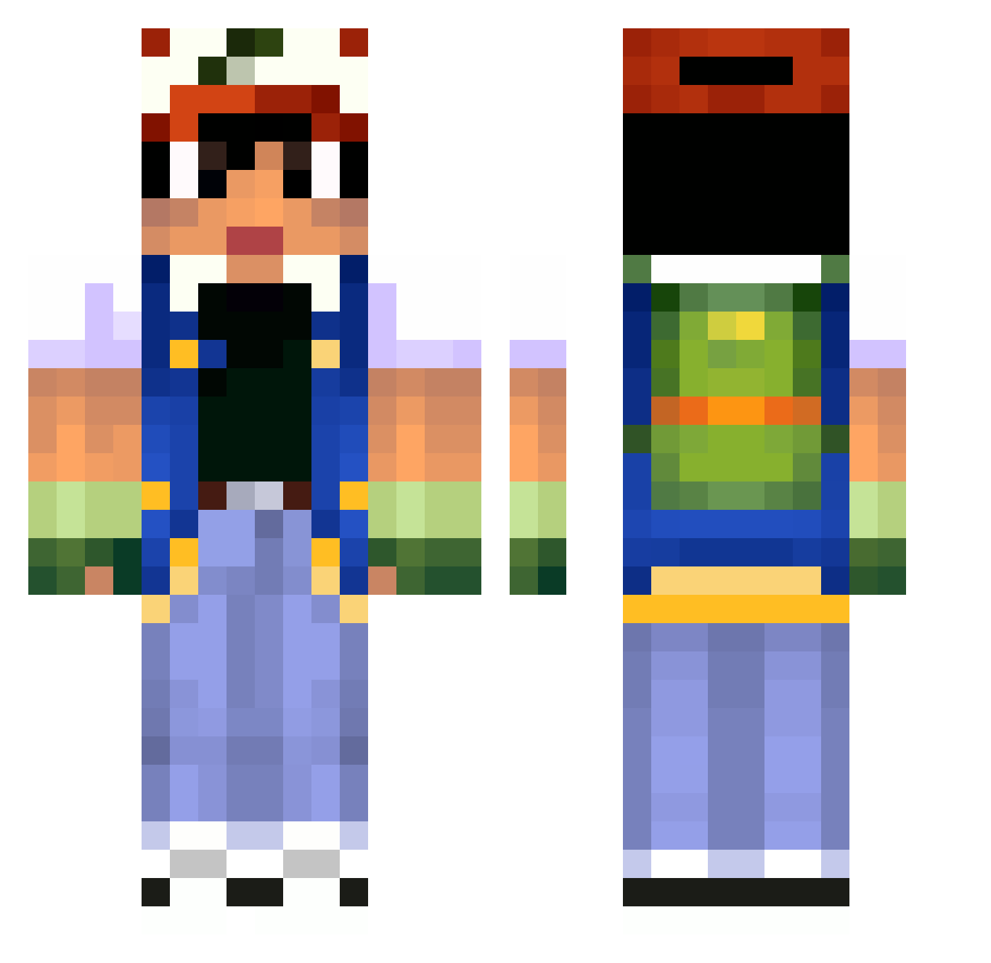 Lubrica Minecraft skin, front and back view
