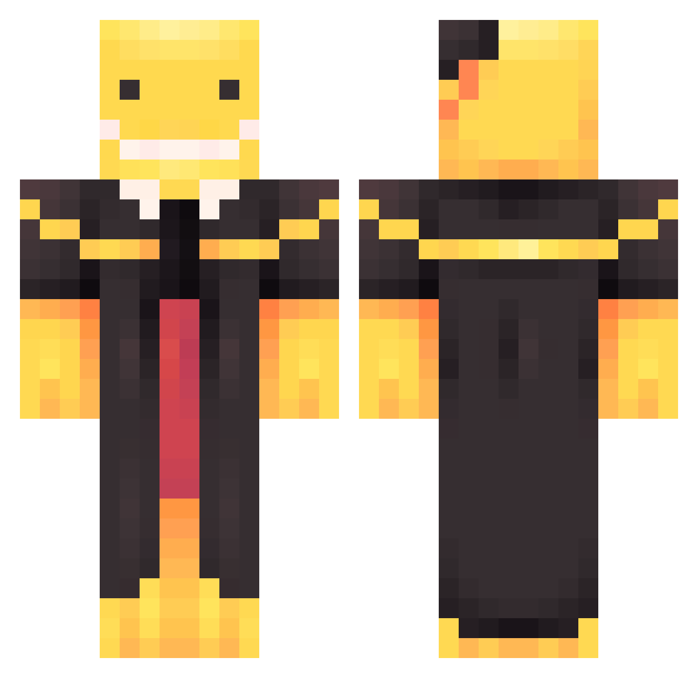 Truck__Kun Minecraft skin, front and back view