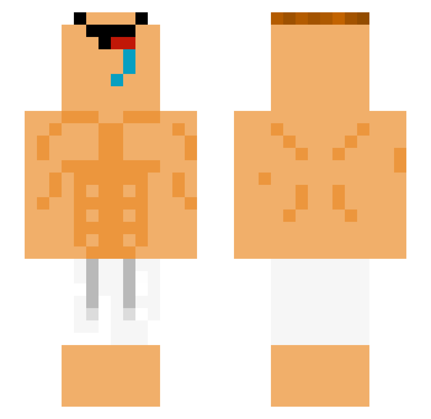MassiveTT Minecraft skin, front and back view