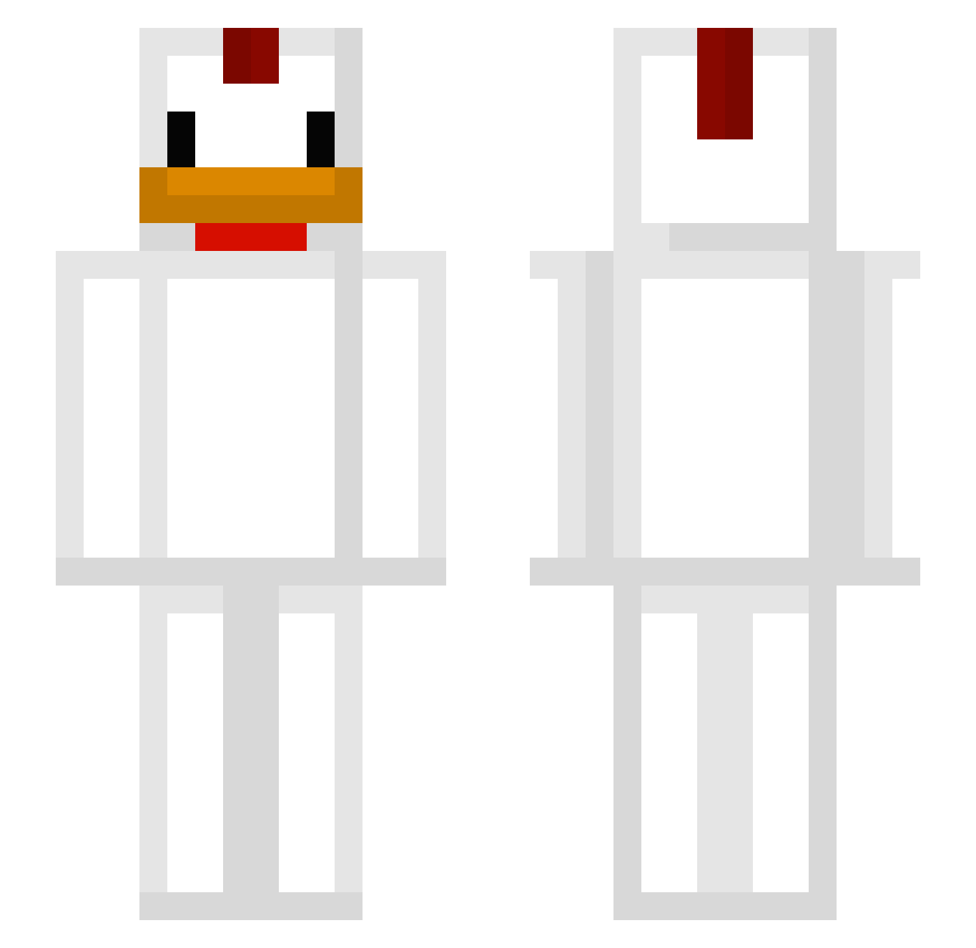 iuseri Minecraft skin, front and back view