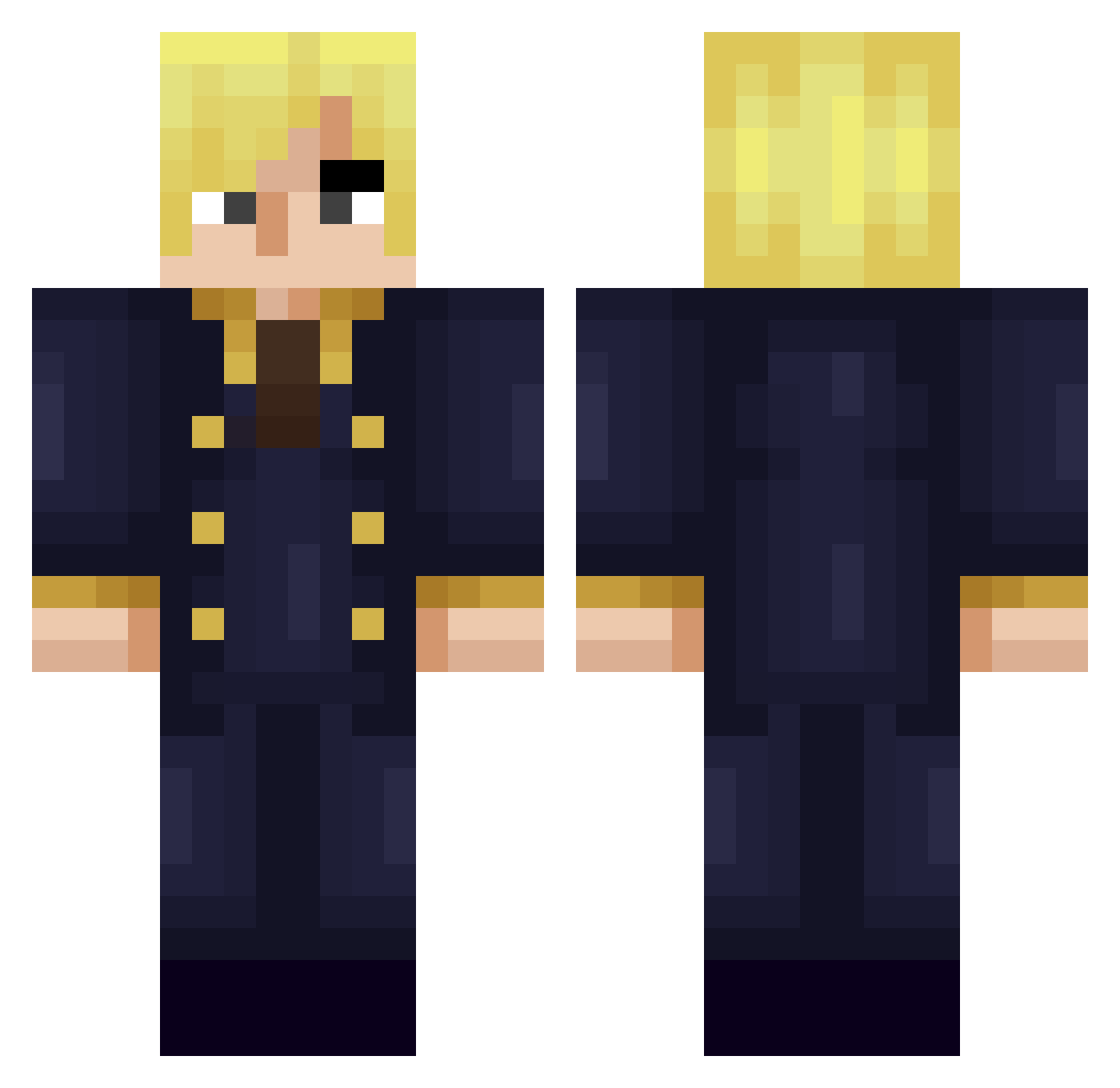 IvanRodezel Minecraft skin, front and back view