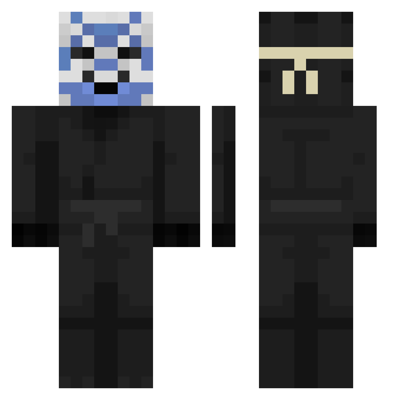foge Minecraft skin, front and back view