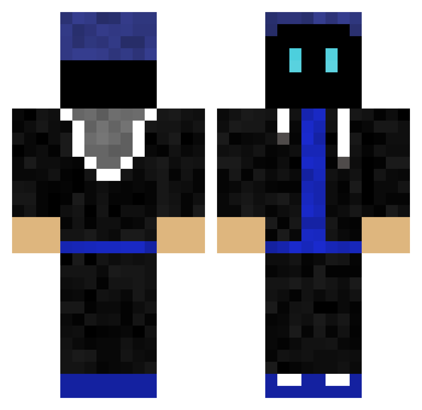Yamnar_ Minecraft skin, front and back view