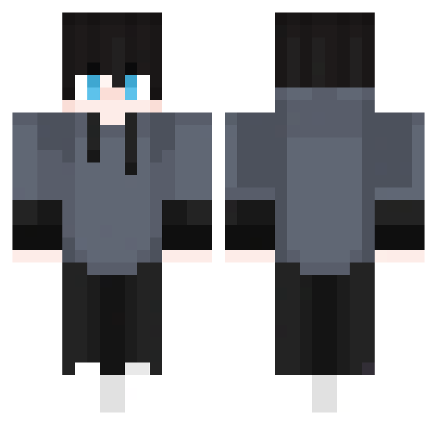 Thomas_LeBleu04 Minecraft skin, front and back view