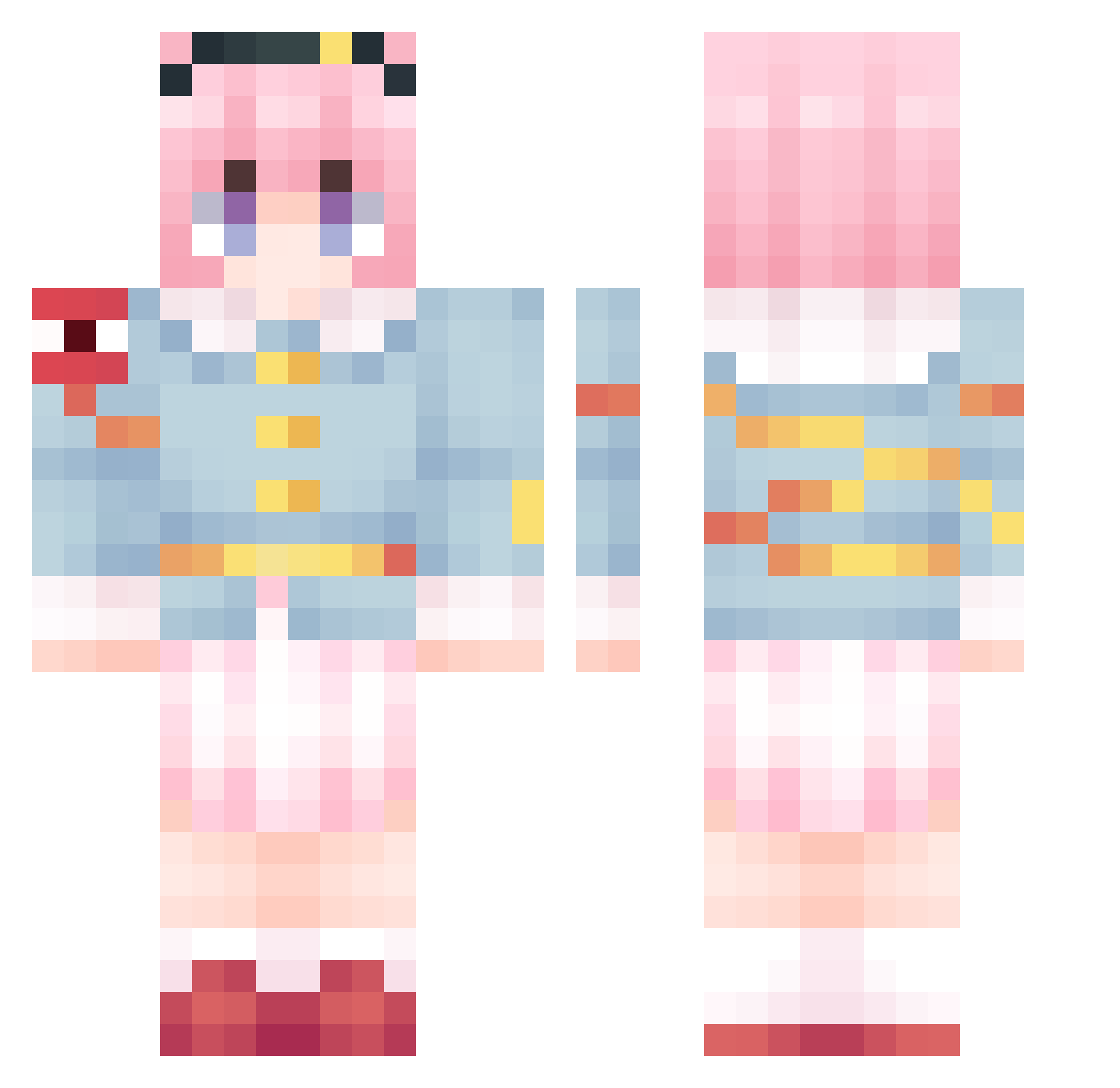 JujuKiss Minecraft skin, front and back view