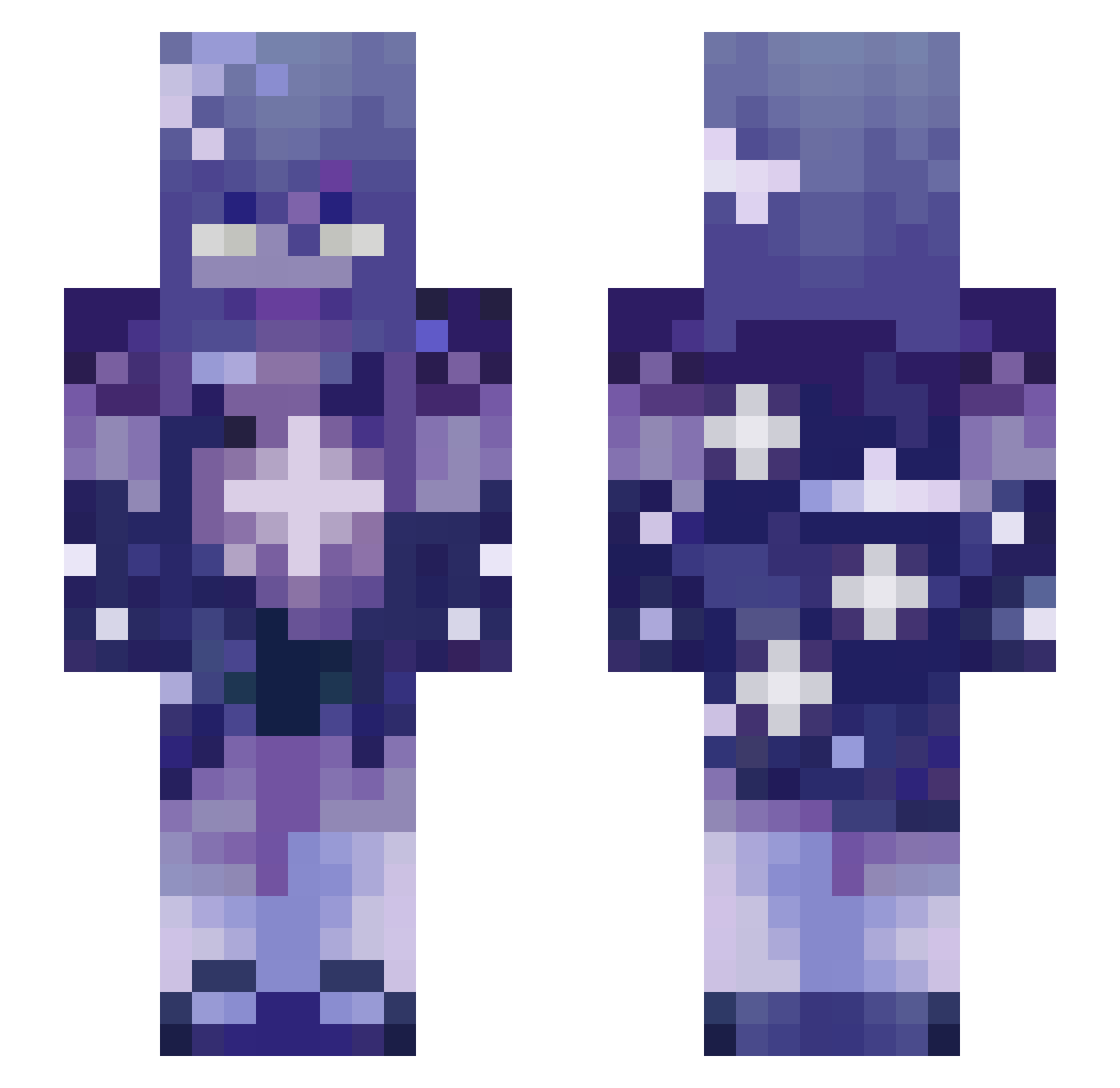 Potato_o_o Minecraft skin, front and back view