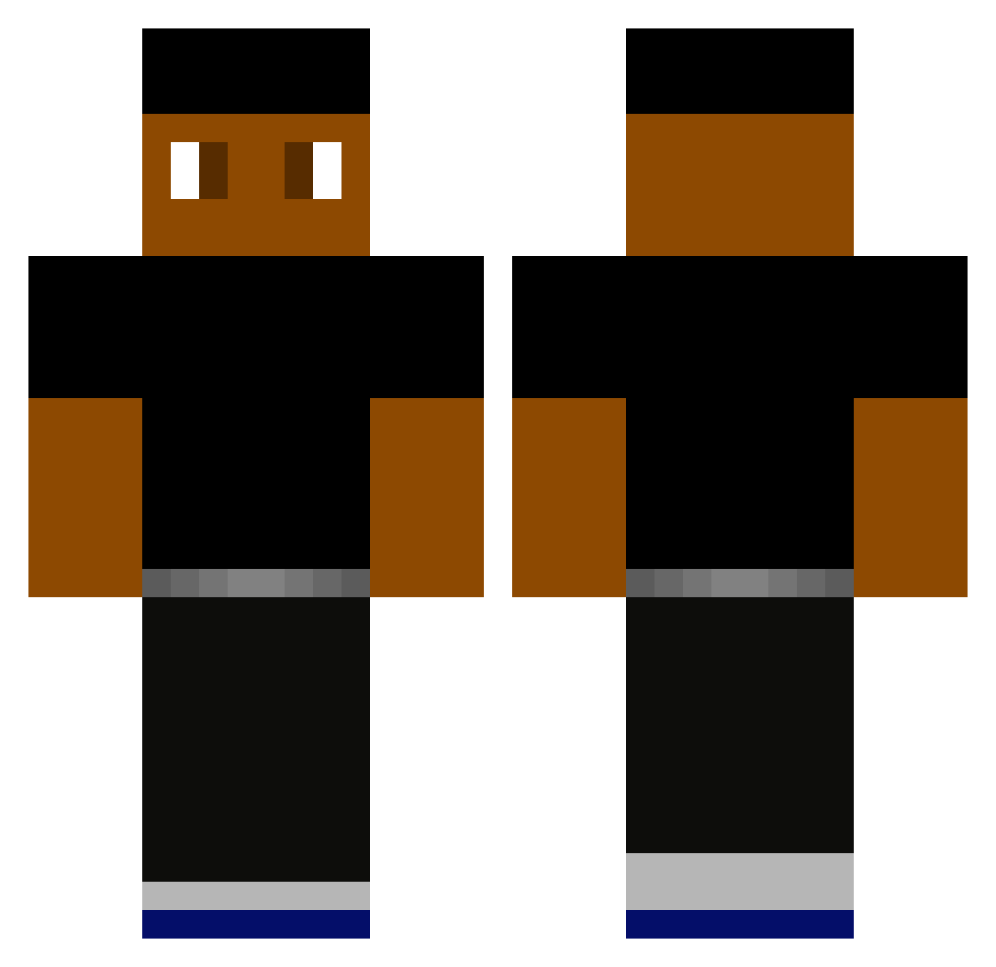 Tantalic Minecraft skin, front and back view
