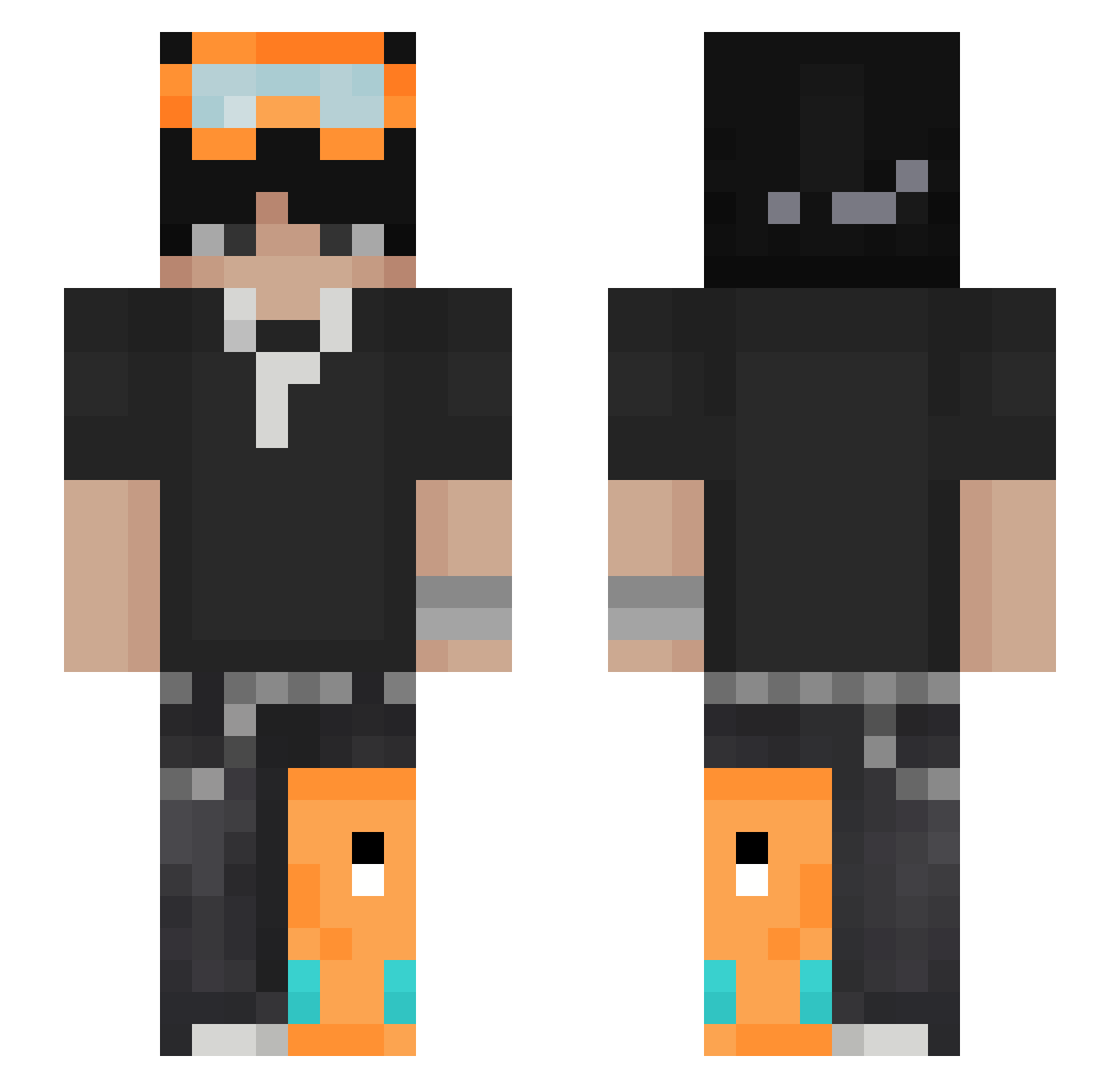 Milanidasz Minecraft skin, front and back view