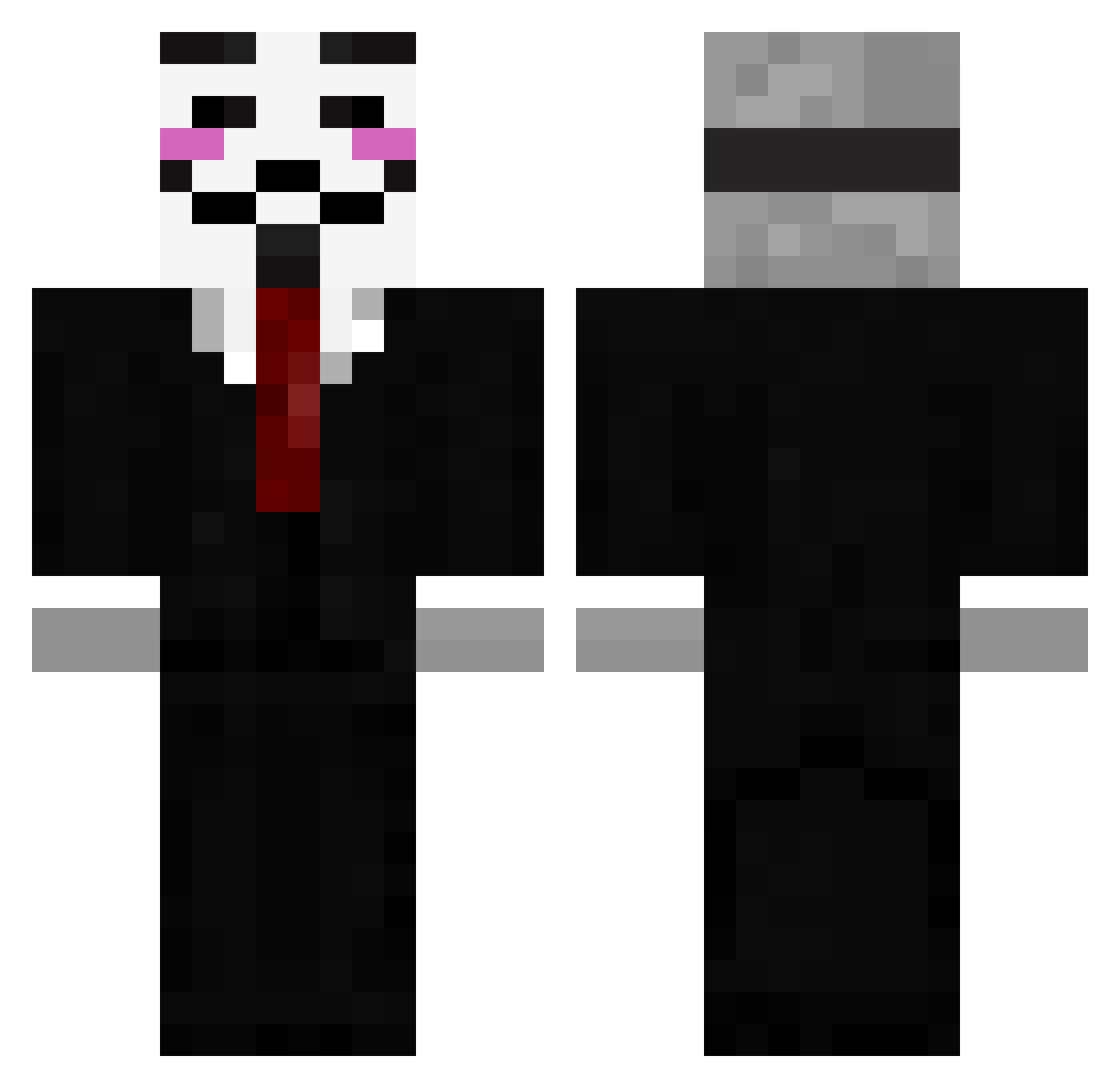 Starshi Minecraft skin, front and back view