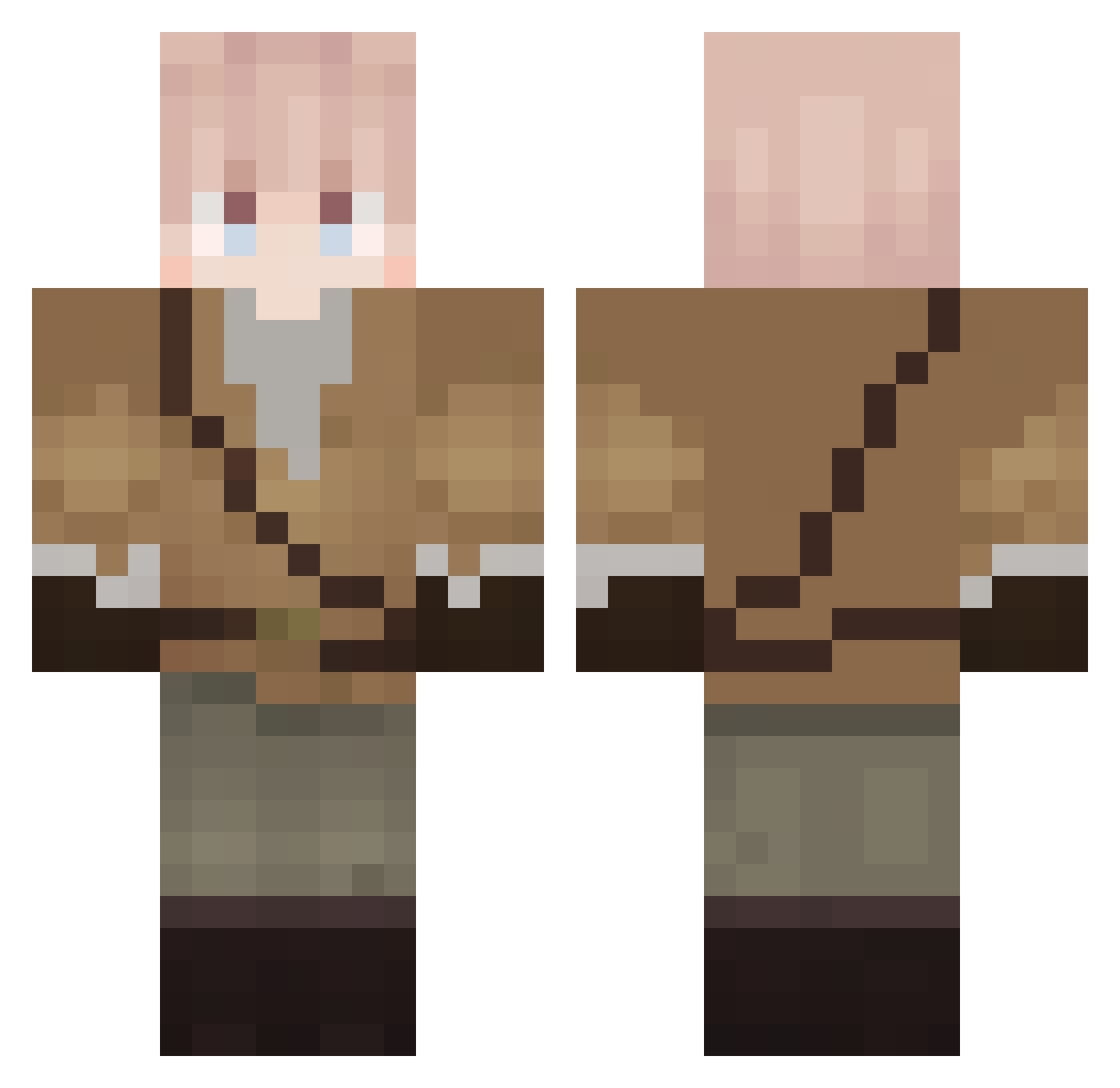 arche_r Minecraft skin, front and back view