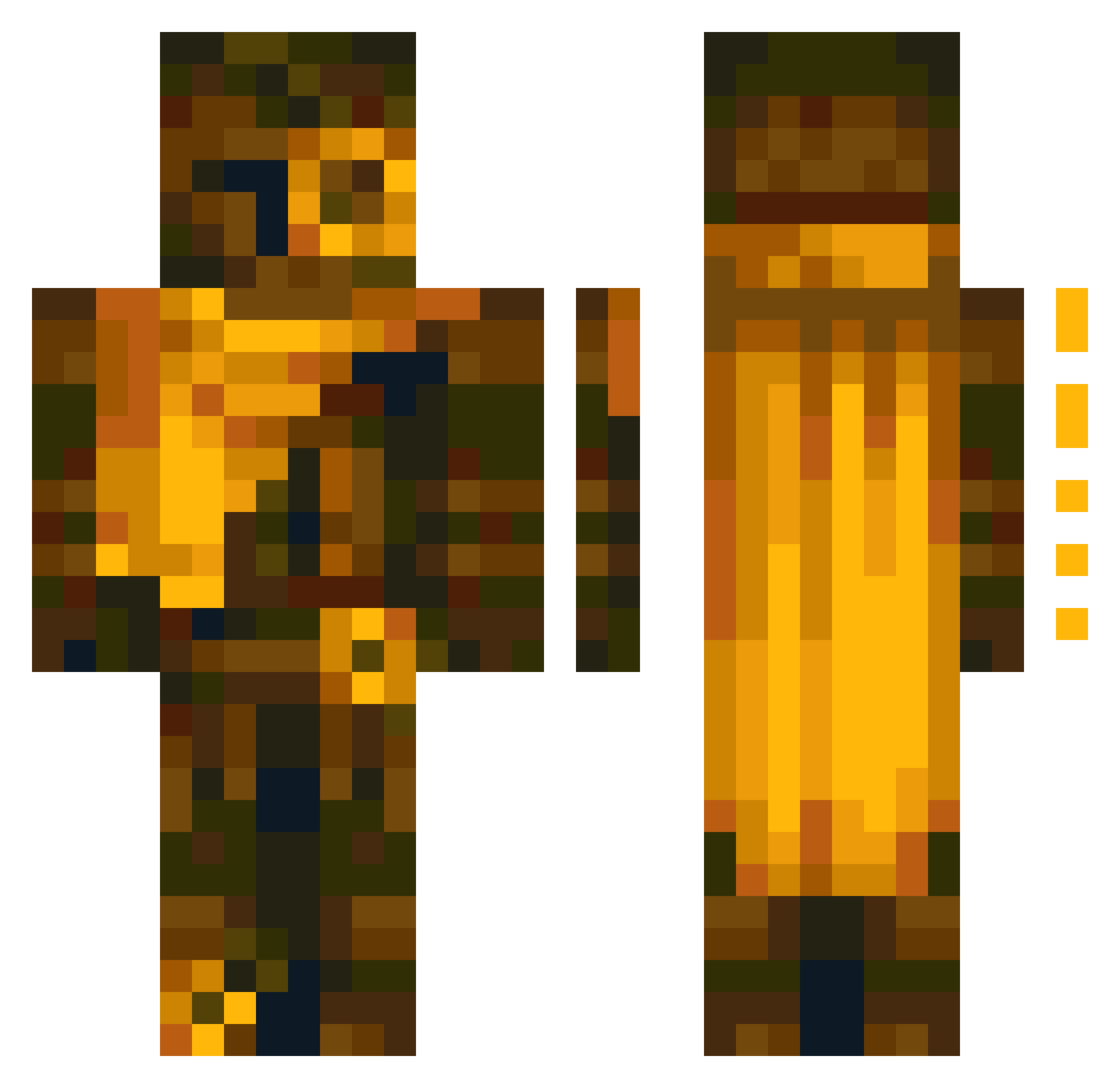 youinxns Minecraft skin, front and back view