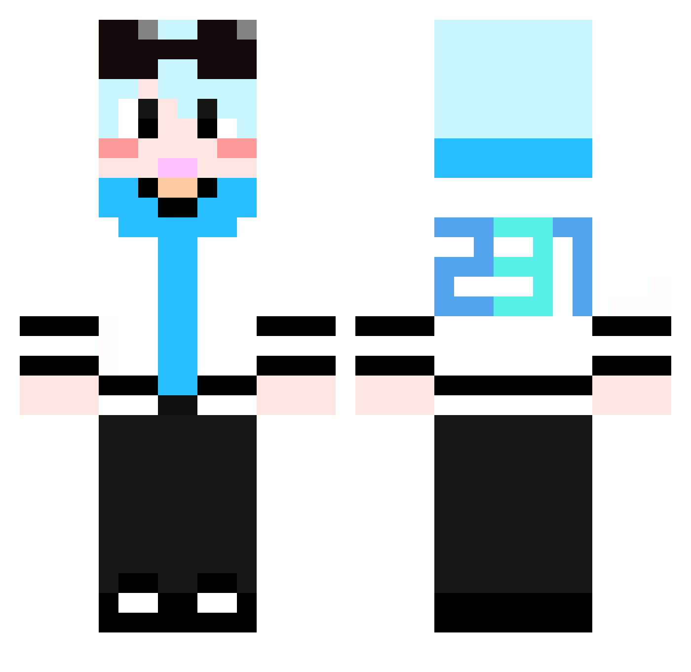 ysj231 Minecraft skin, front and back view