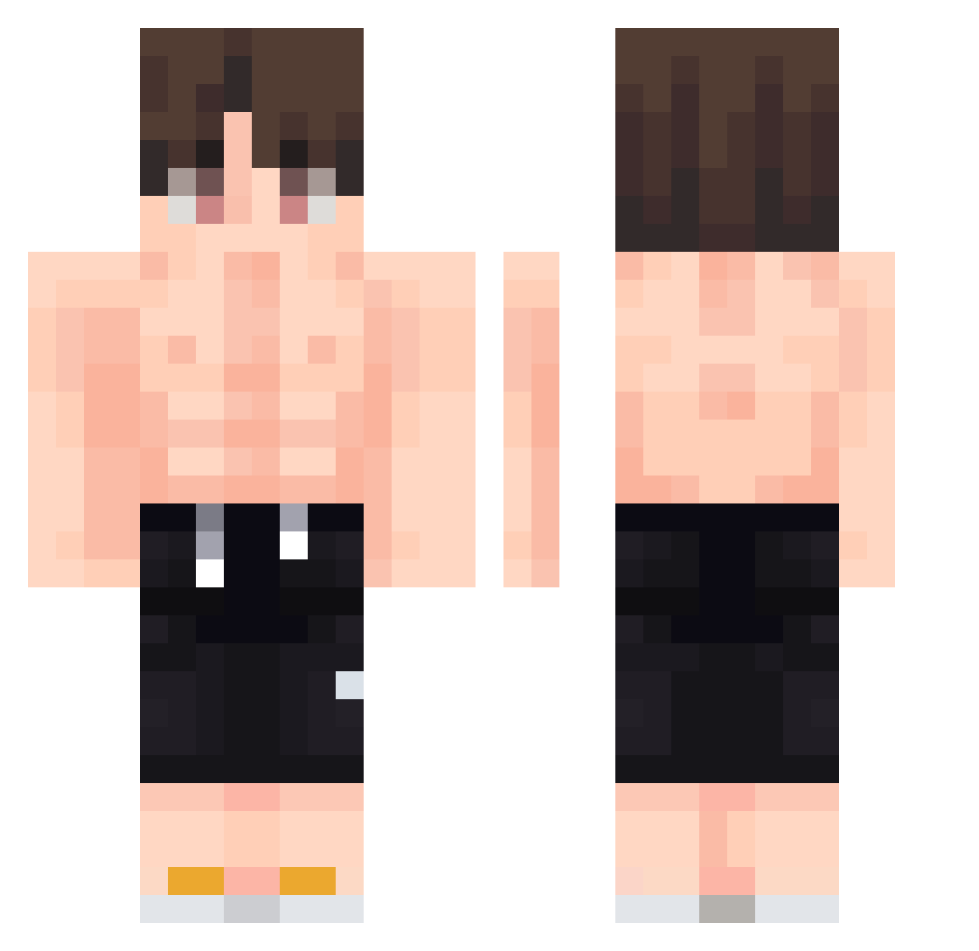 curvedixD Minecraft skin, front and back view