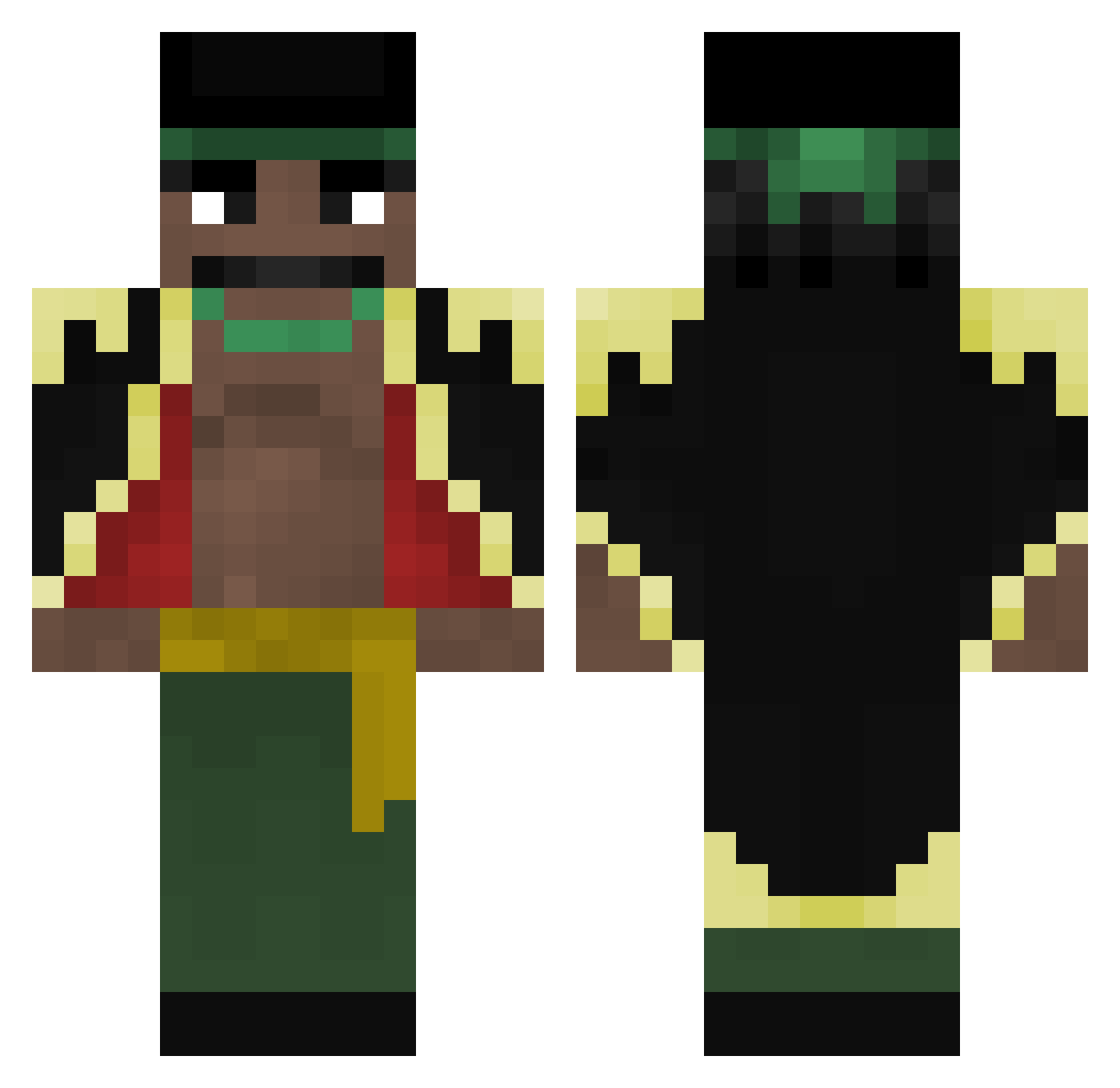 manggaetteok Minecraft skin, front and back view