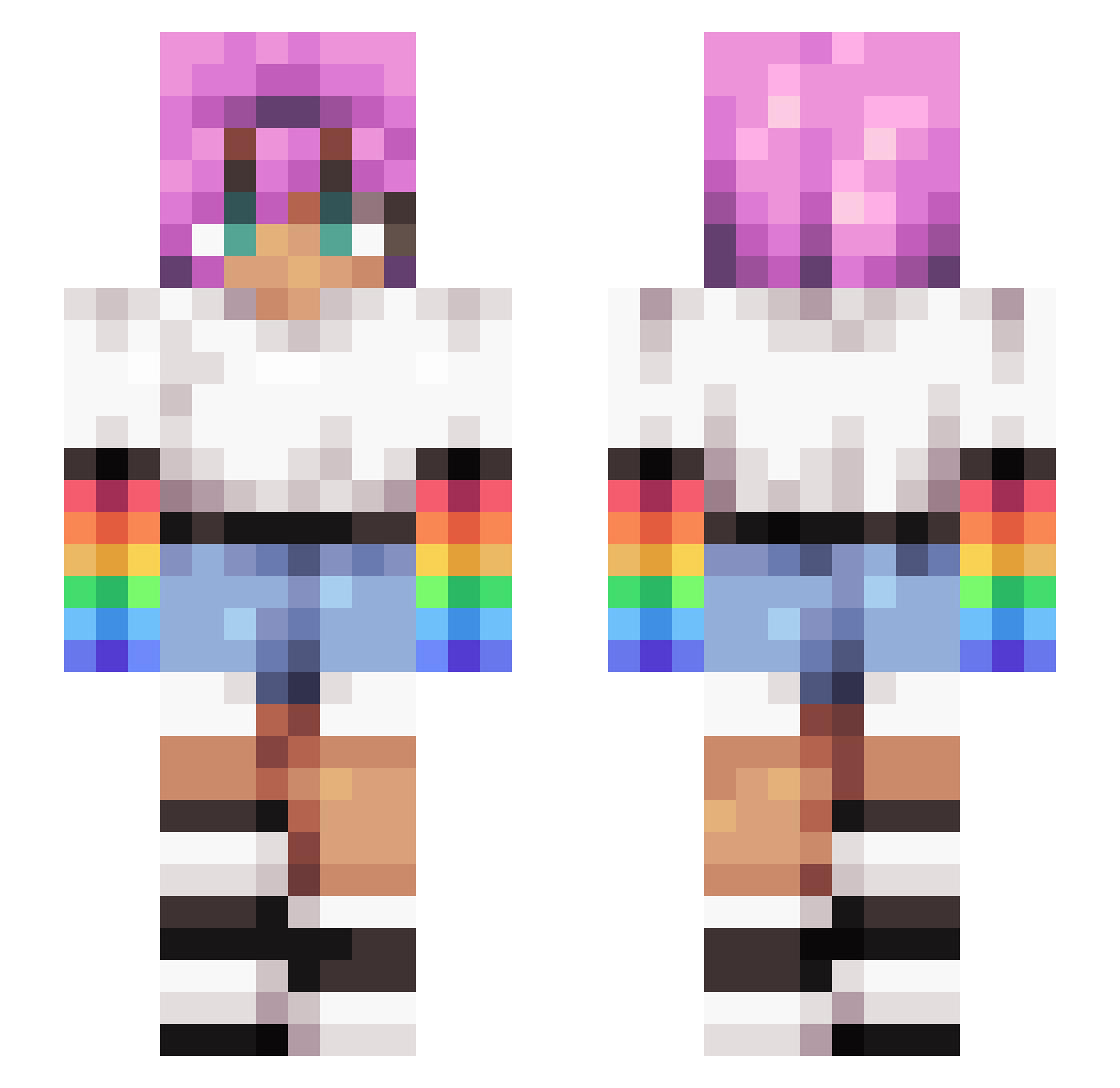 superanks364 Minecraft skin, front and back view