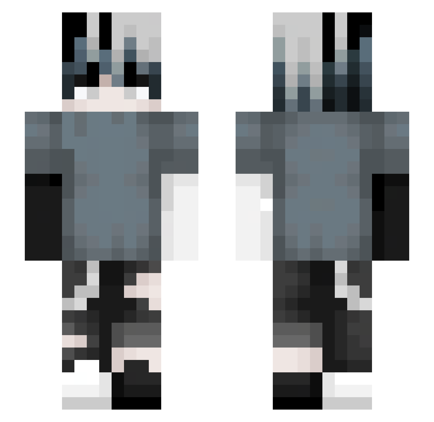 _picklo Minecraft skin, front and back view
