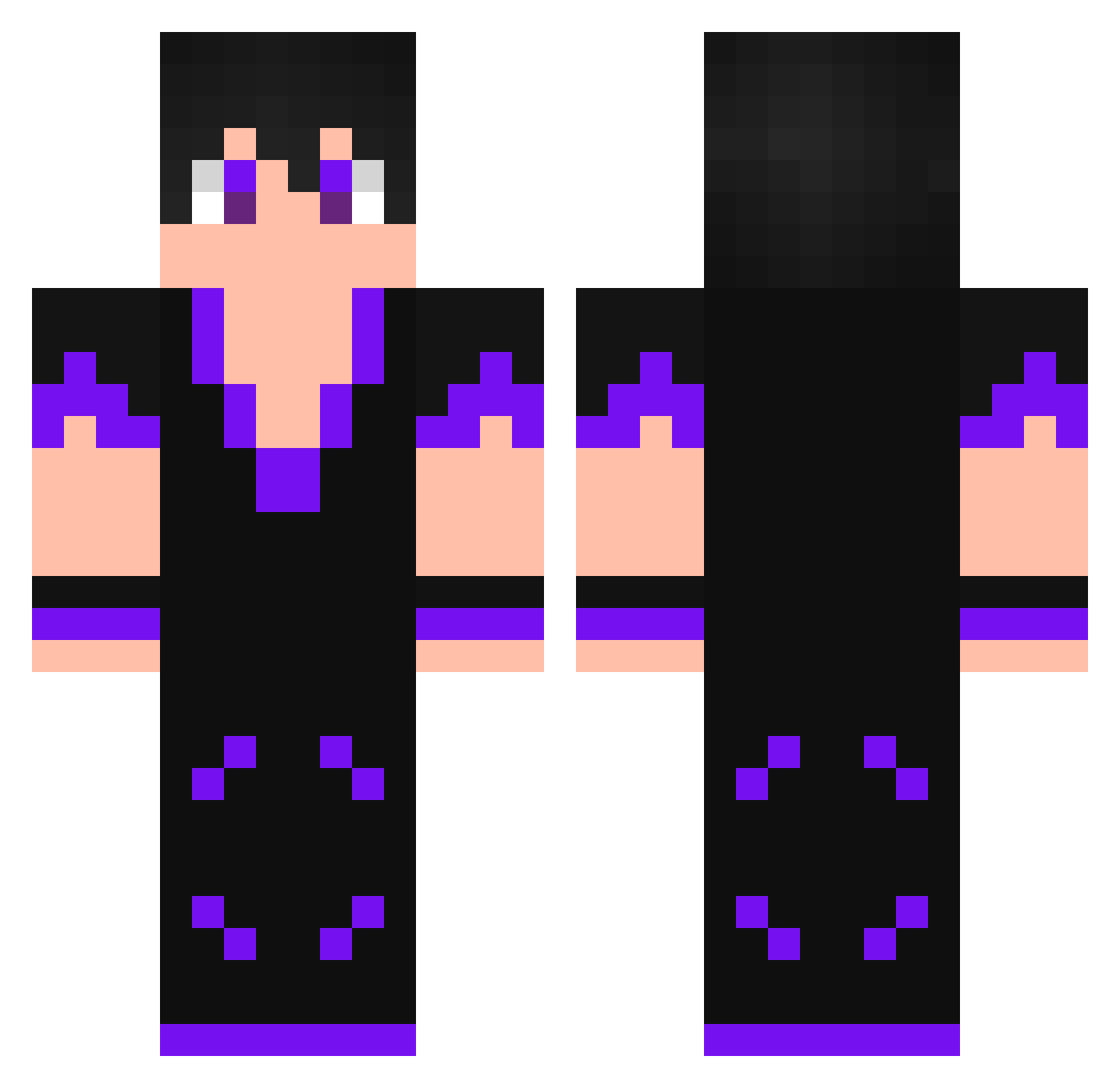 ShelbyKING Minecraft skin, front and back view