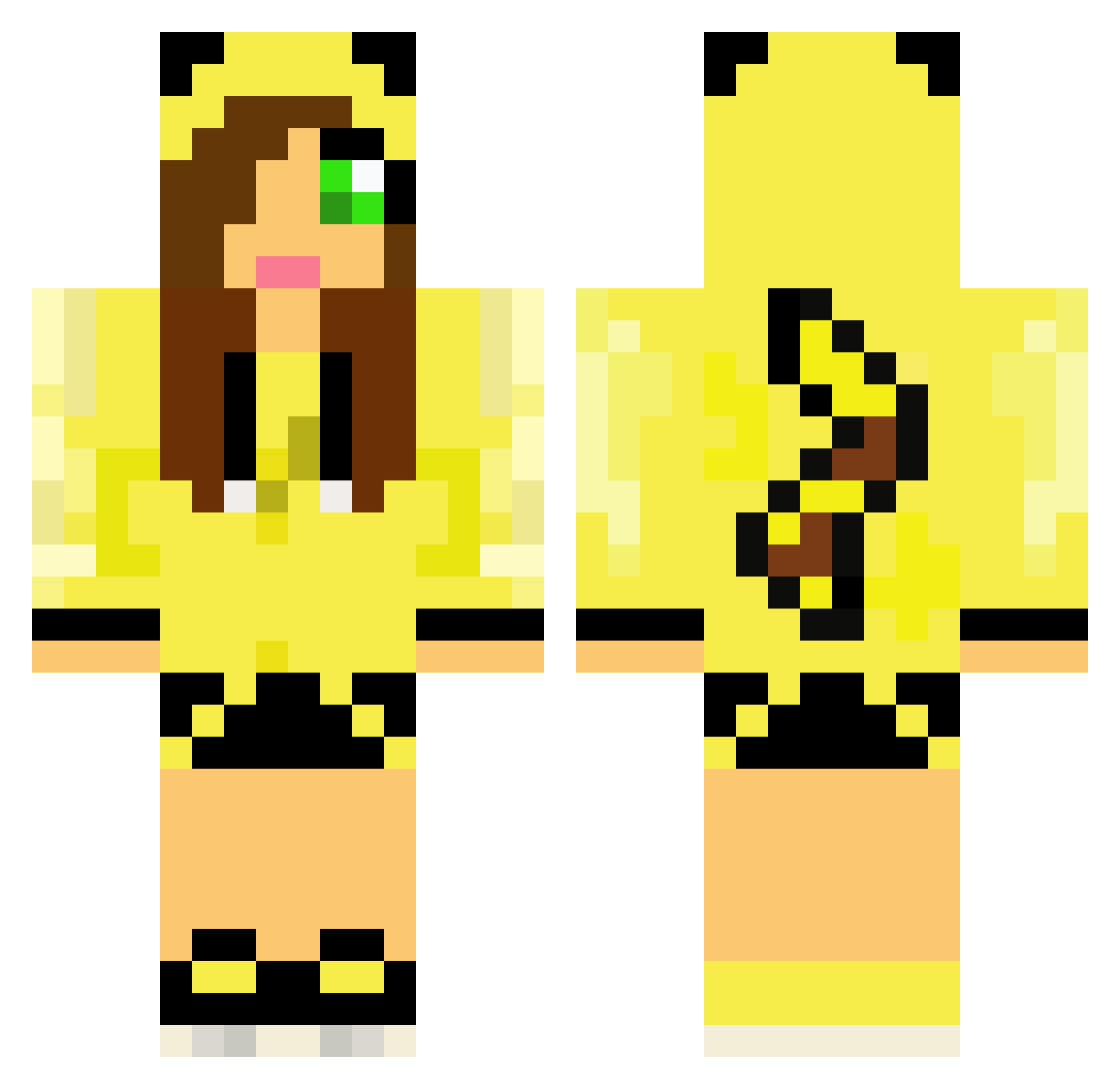 Shipper Minecraft skin, front and back view