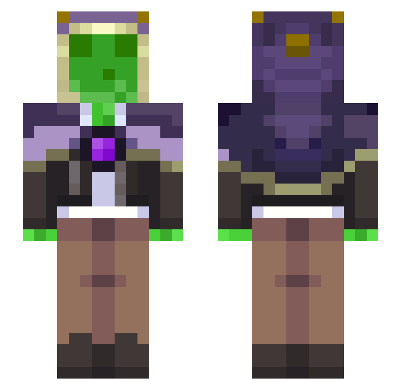stackers06 Minecraft skin, front and back view
