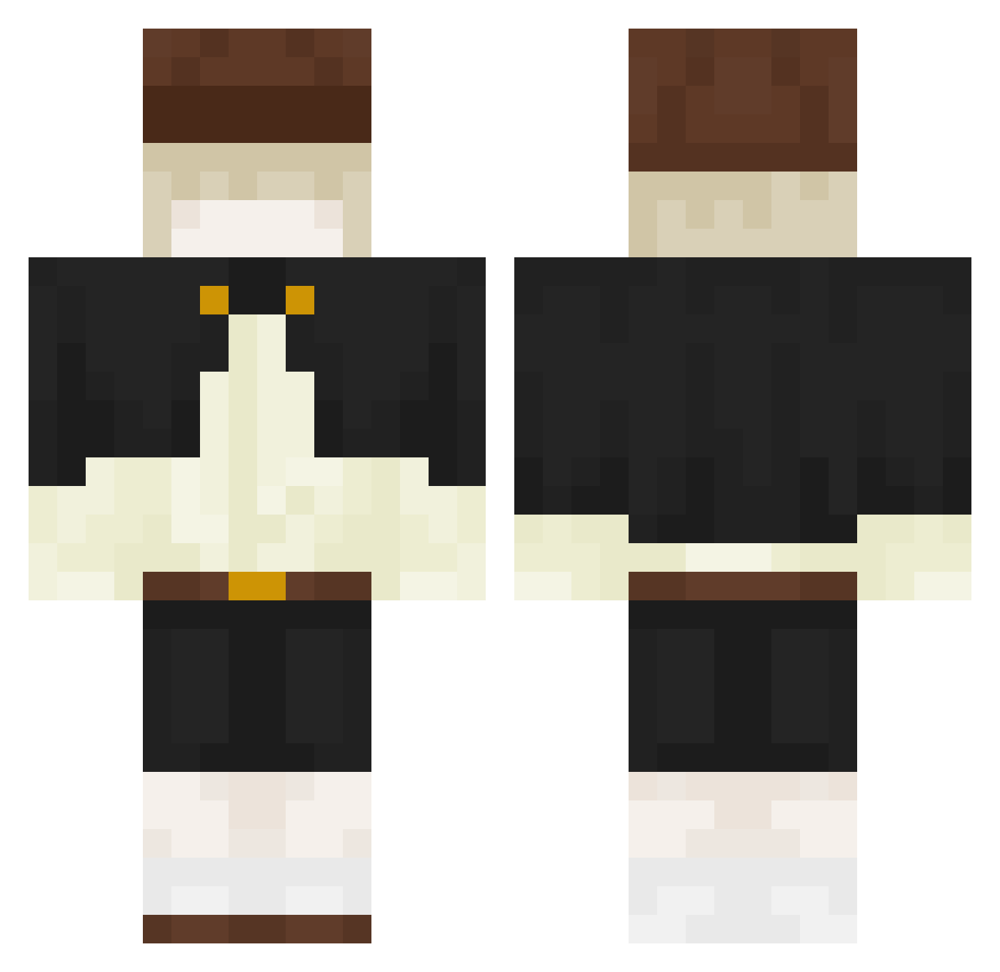 ninjamix99 Minecraft skin, front and back view
