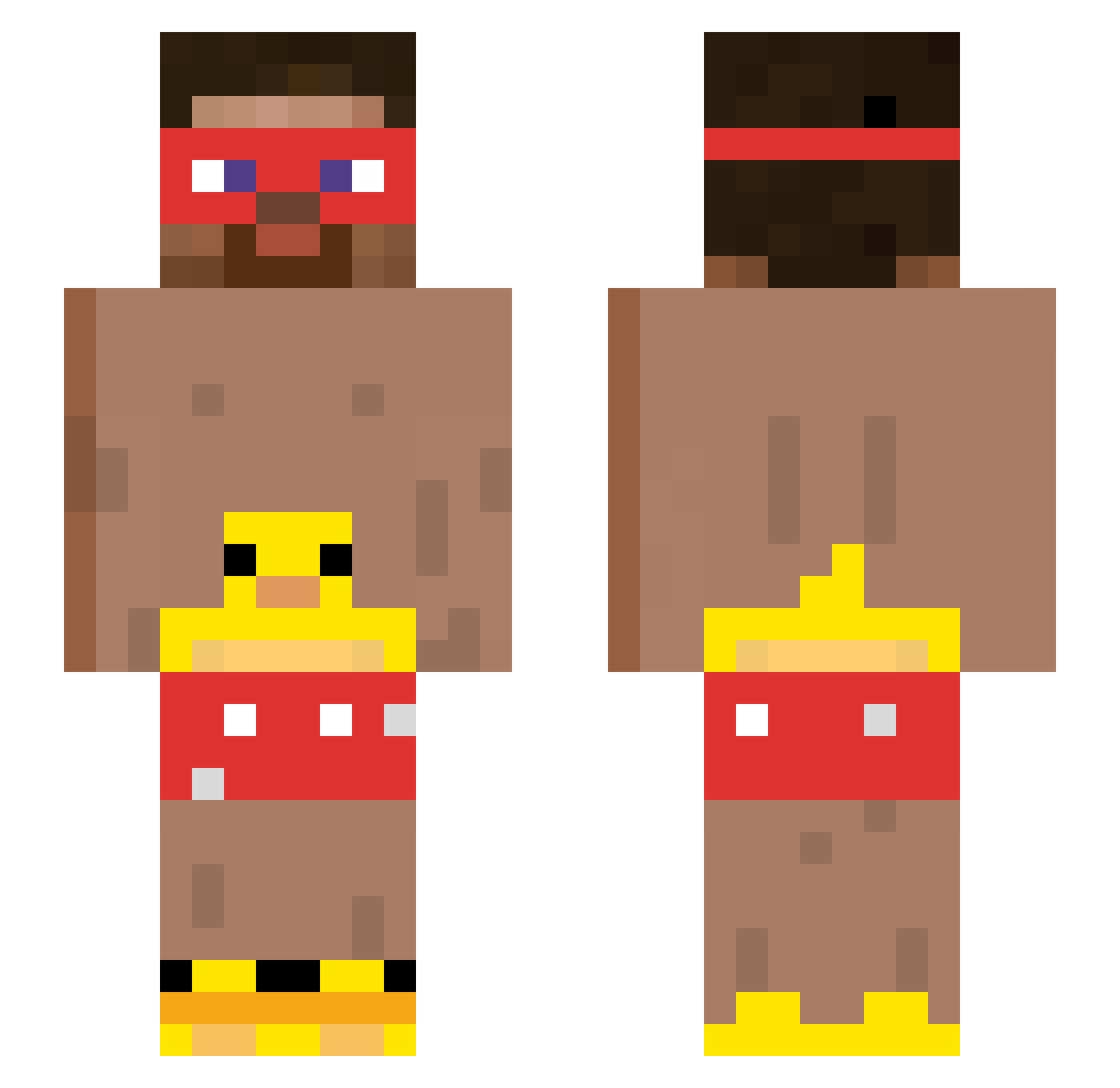 RoyKouw Minecraft skin, front and back view