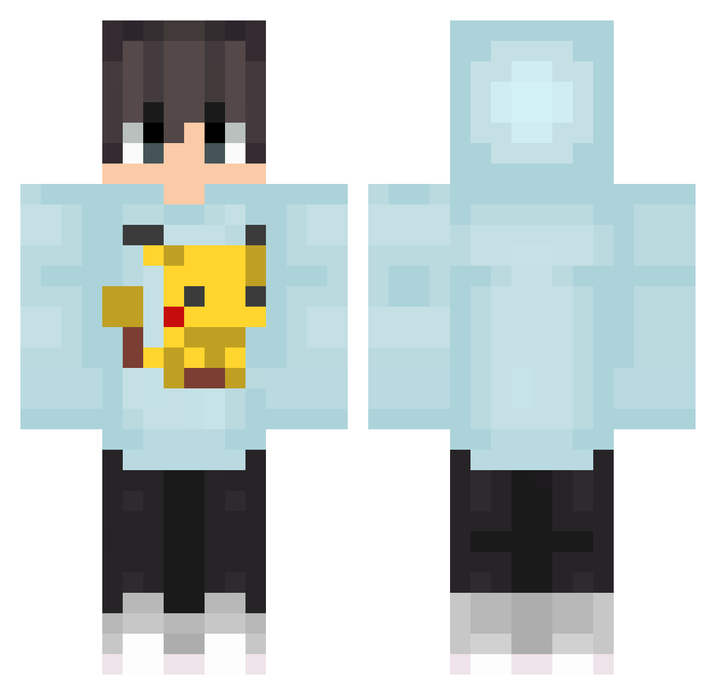 Zh1bi_ Minecraft skin, front and back view
