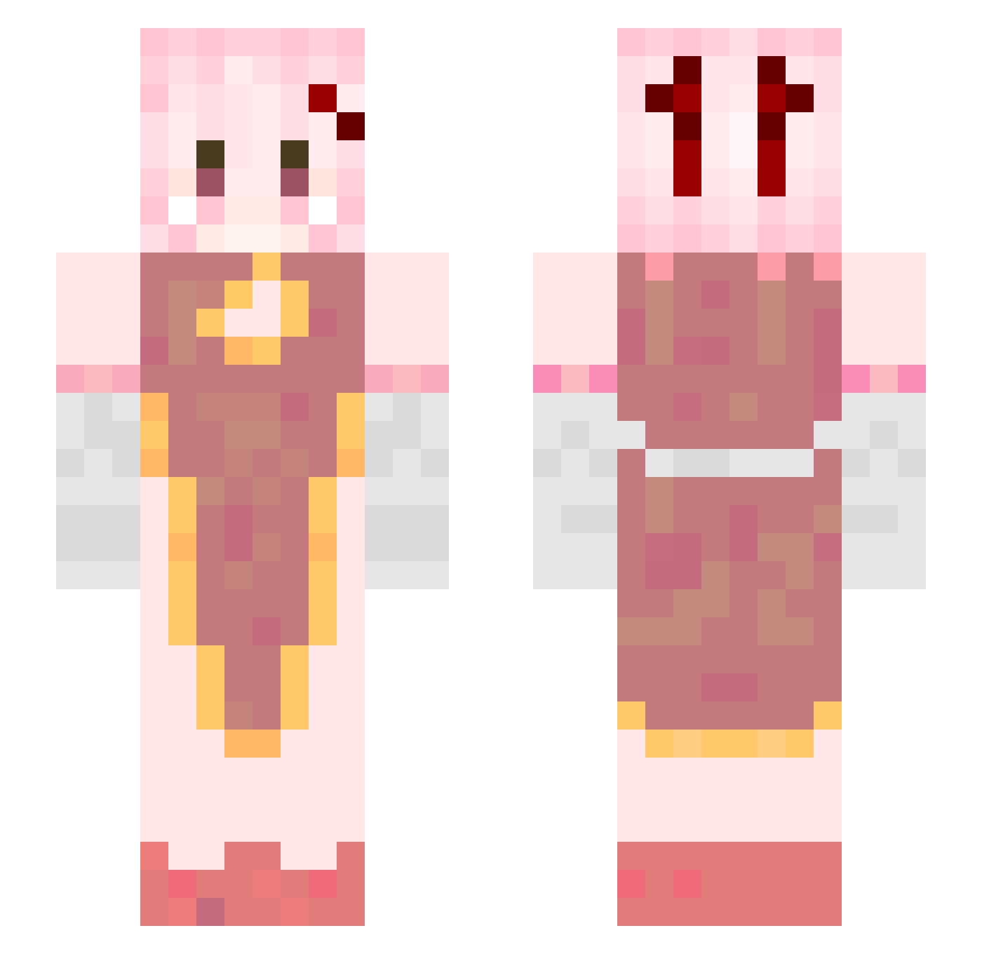 Jaryan_luck Minecraft skin, front and back view