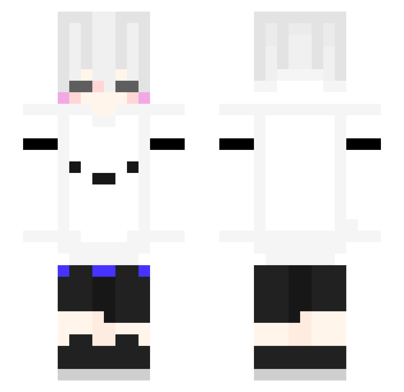 Setki Minecraft skin, front and back view