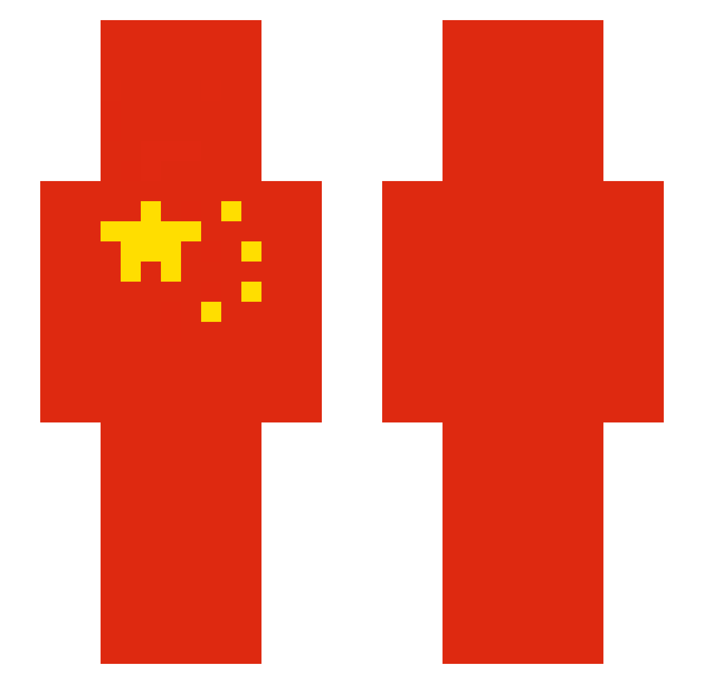 sentimeeter Minecraft skin, front and back view