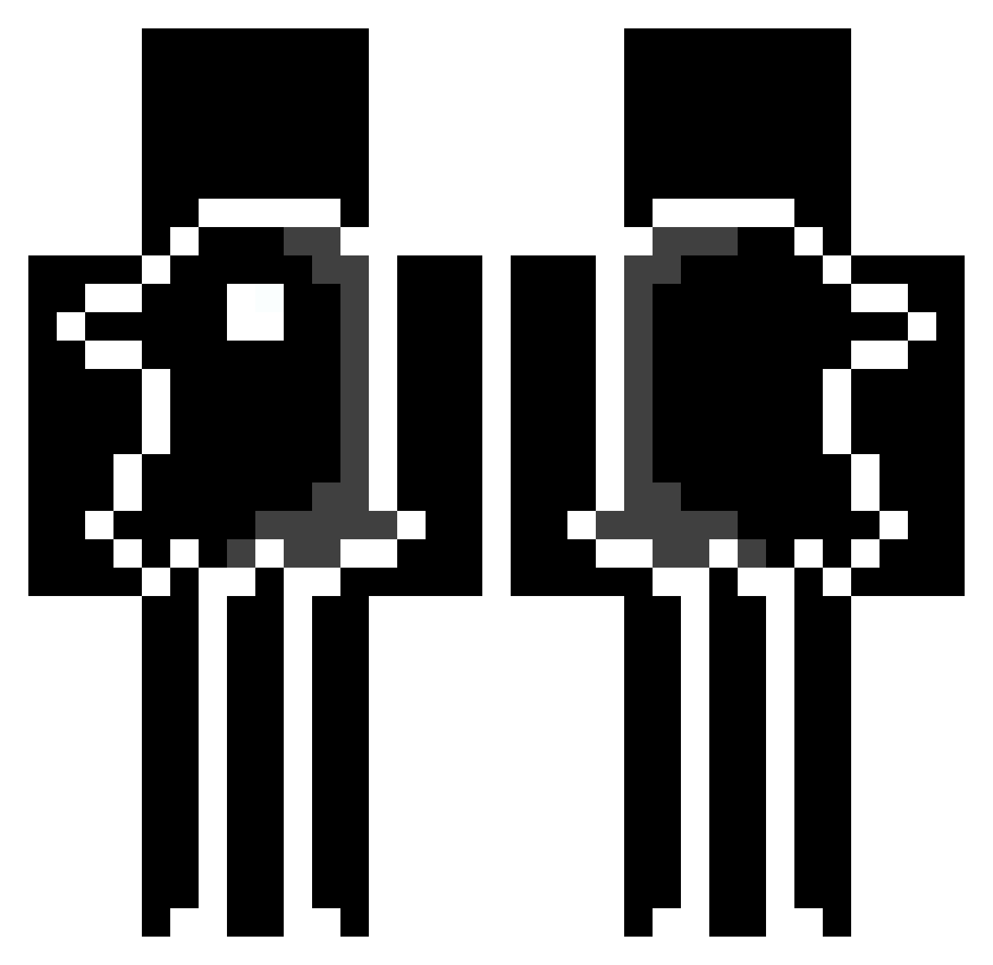 DeepNight43 Minecraft skin, front and back view