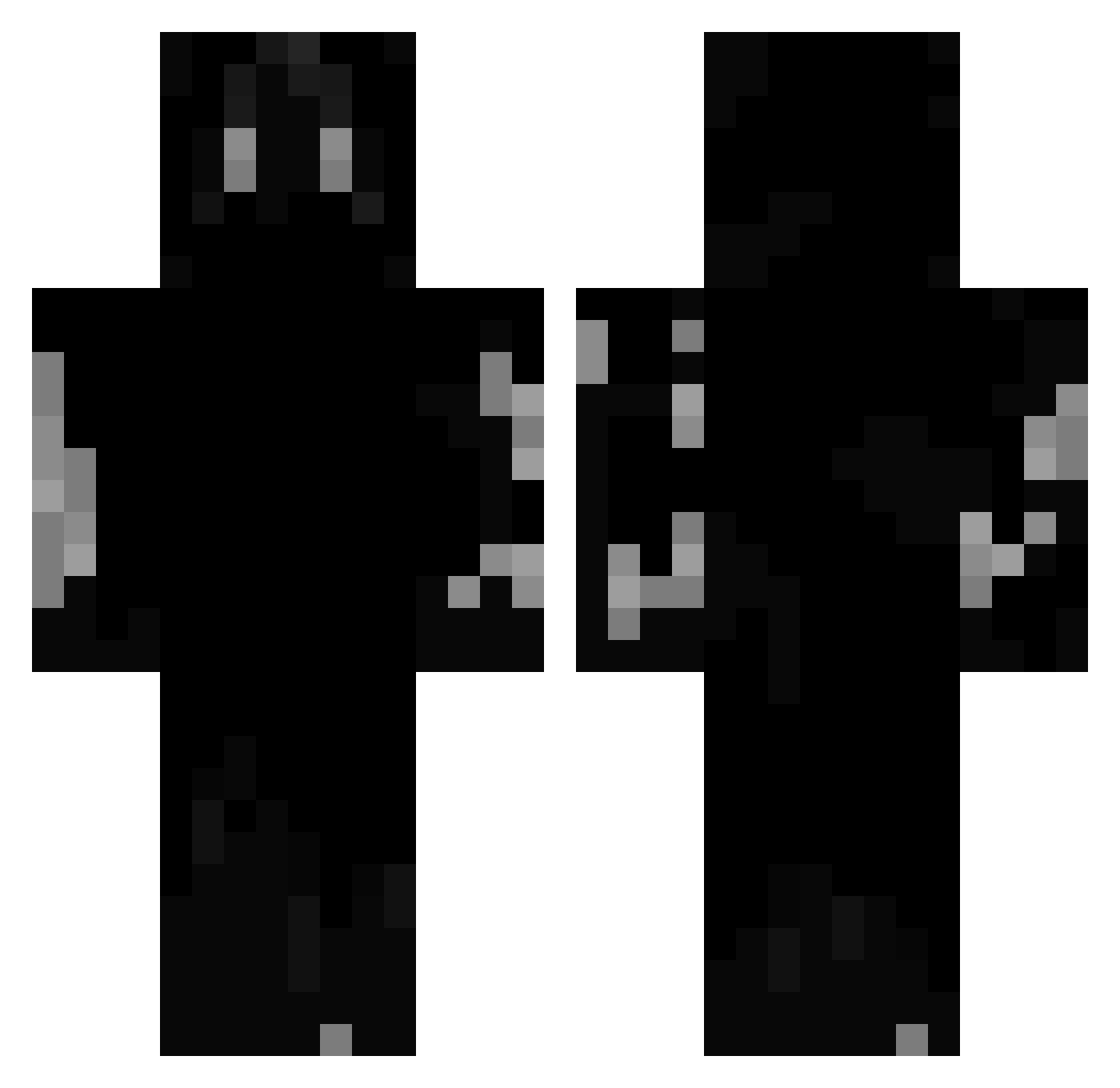 Ki0ox Minecraft skin, front and back view