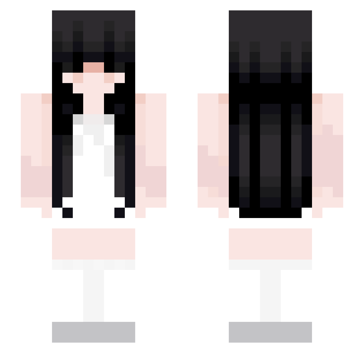 Prof_geo Minecraft skin, front and back view