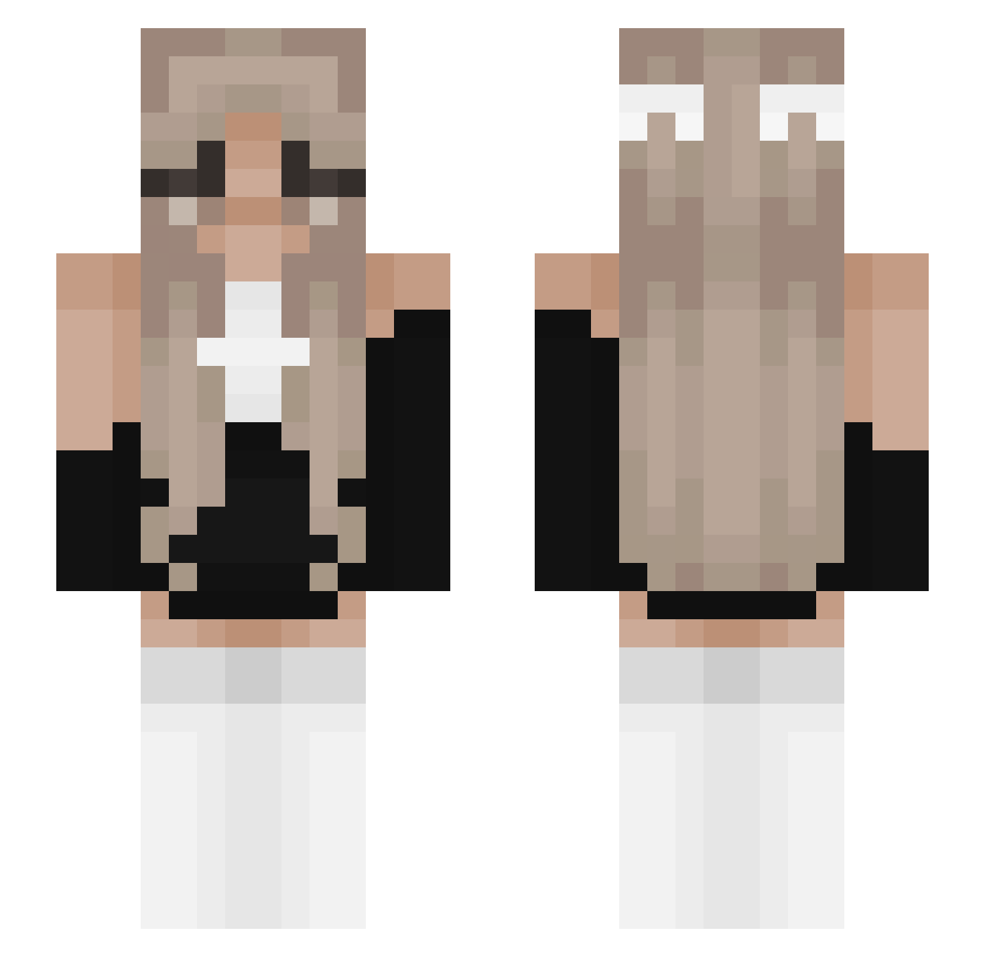 xYuumi_ Minecraft skin, front and back view