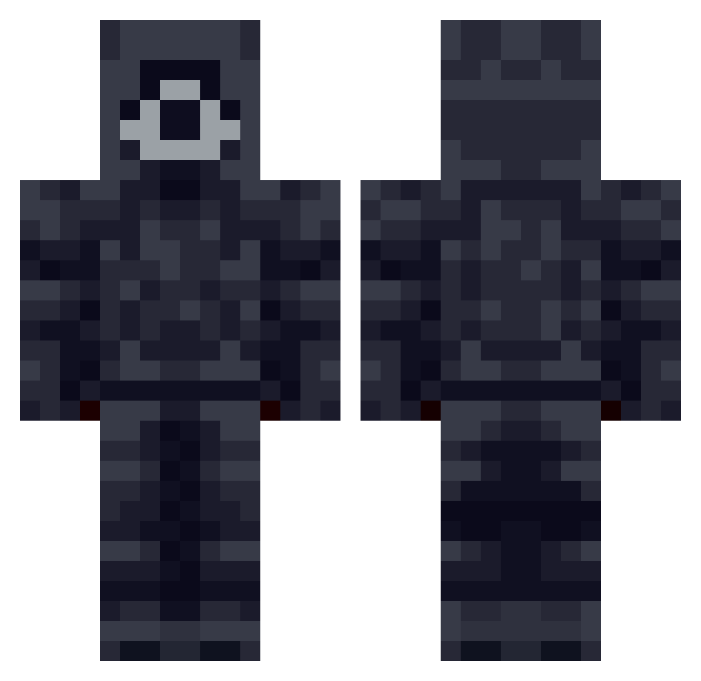 sindenky Minecraft skin, front and back view