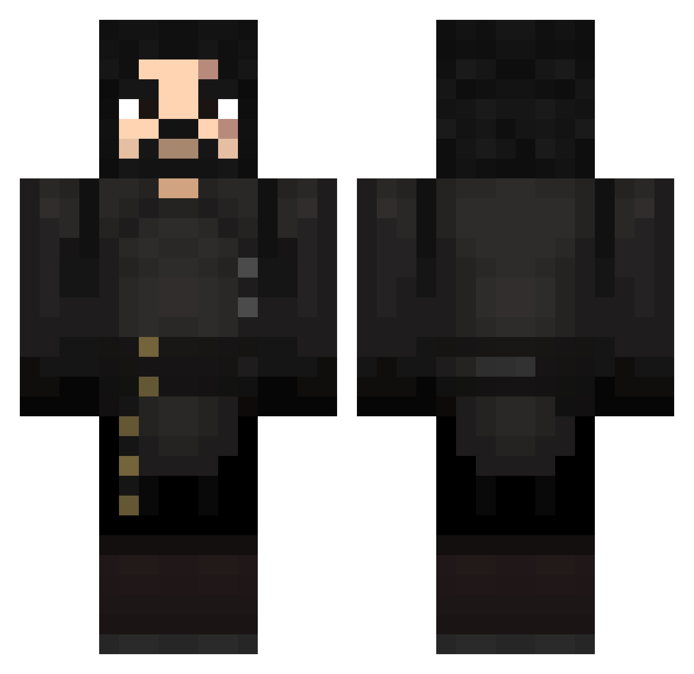 7vrm Minecraft skin, front and back view