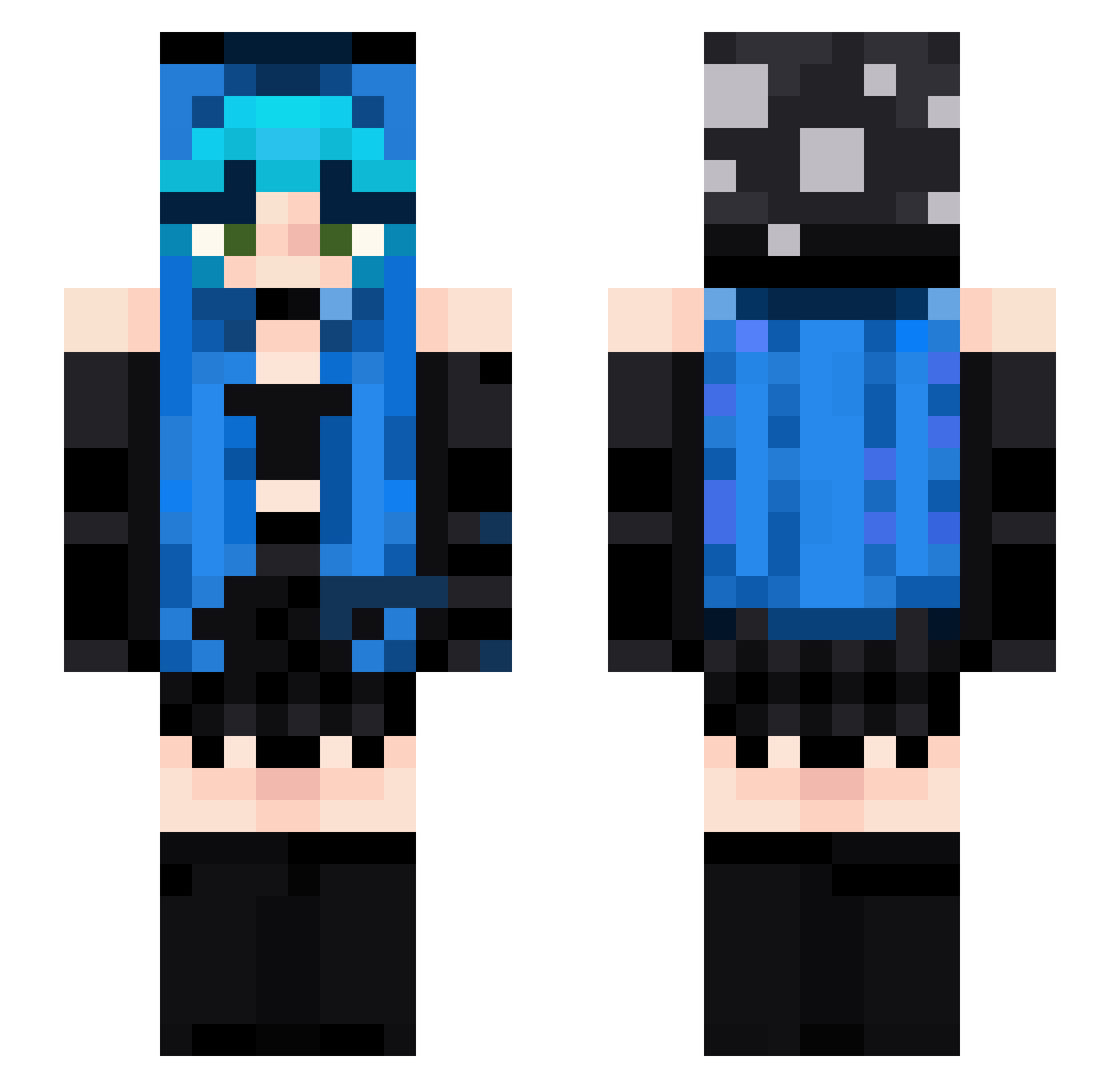 KittKatcha1022 Minecraft skin, front and back view